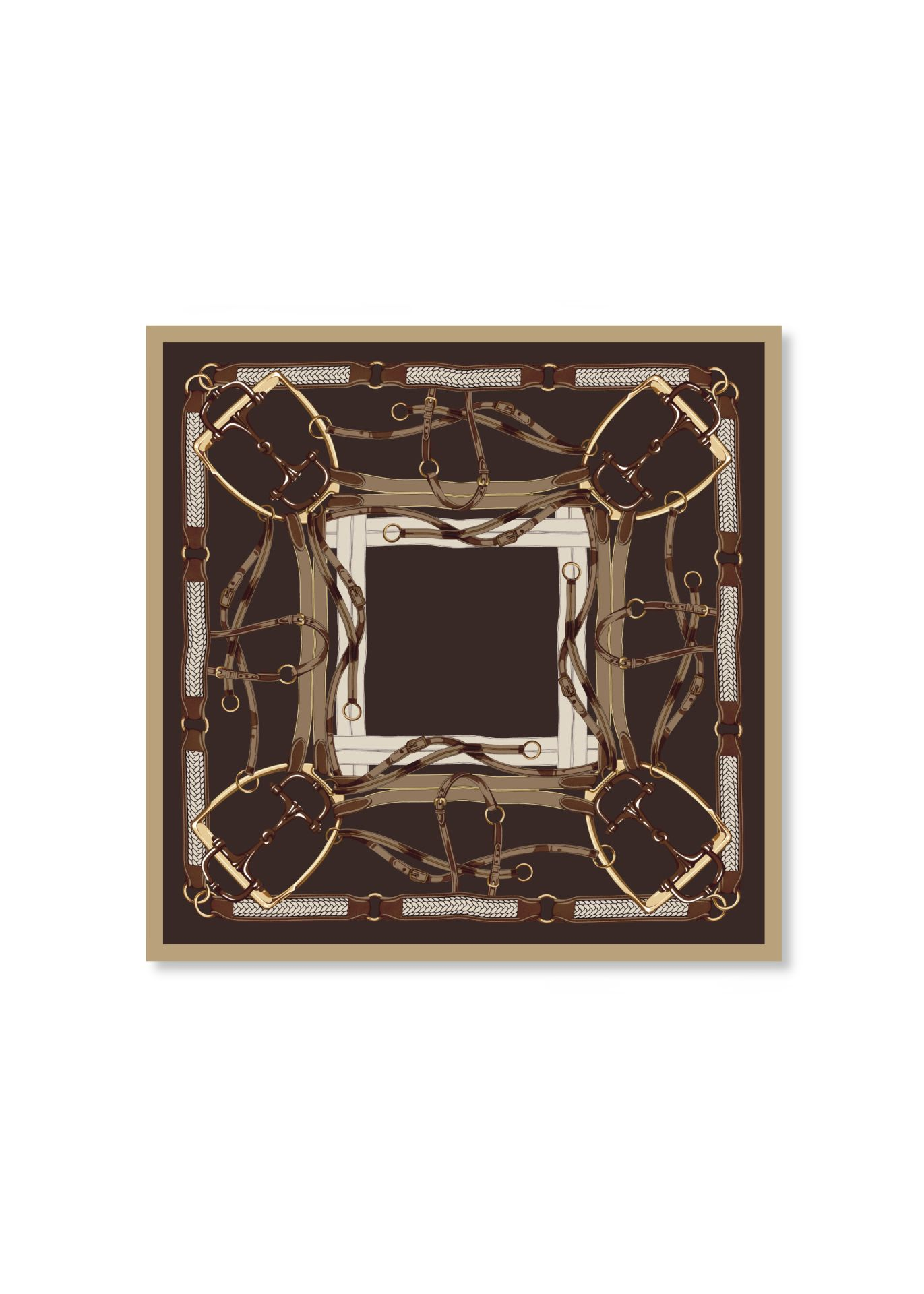 Codello Silk Scarf Chocolate Bridle - SKULPT Dublin