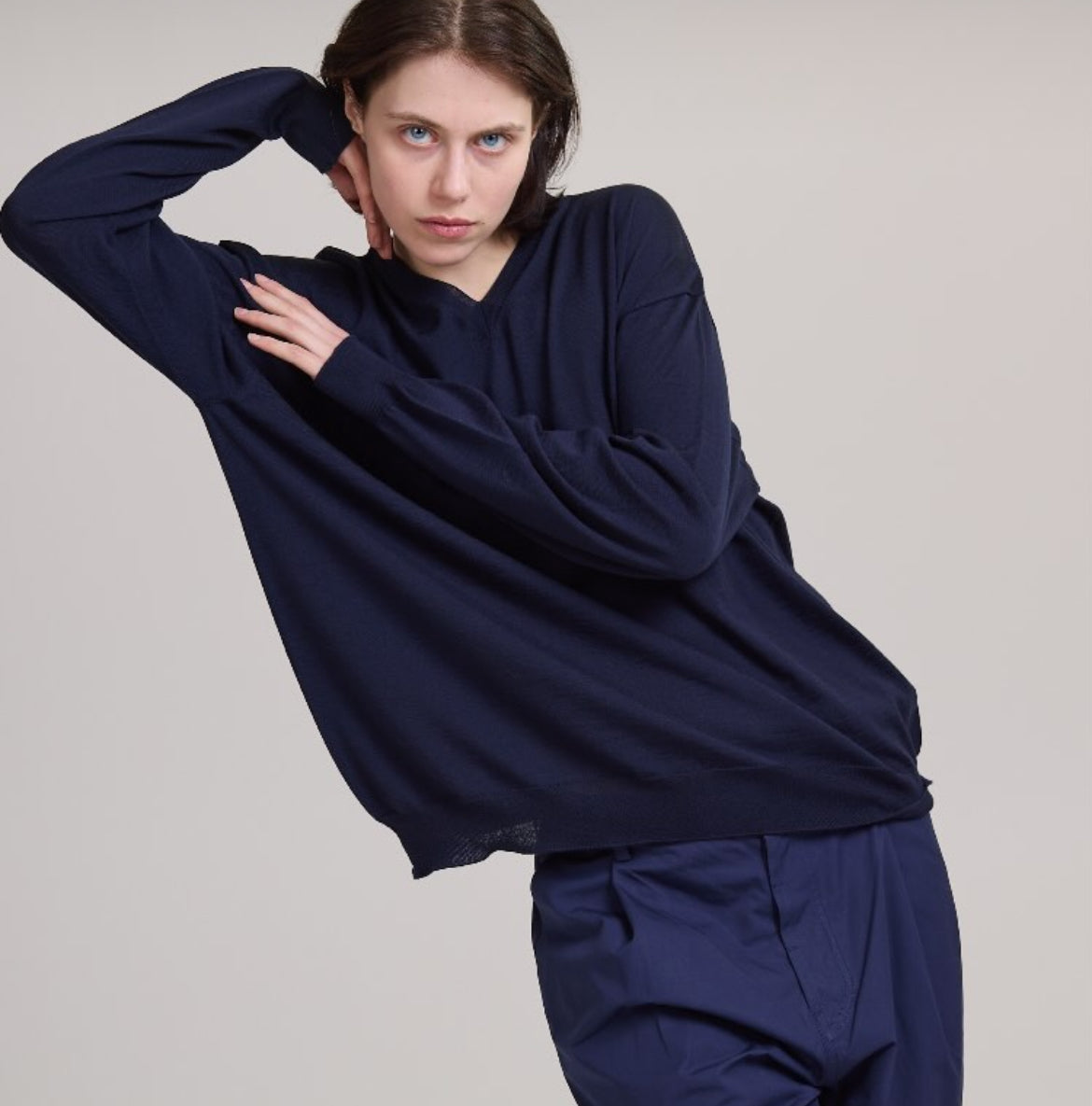 Sofie D'Hoore Charcoal V Neck Jumper - SKULPT Dublin