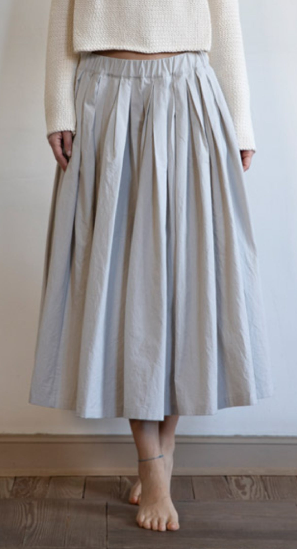 Apuntob Long Skirt in Ecru - SKULPT Dublin