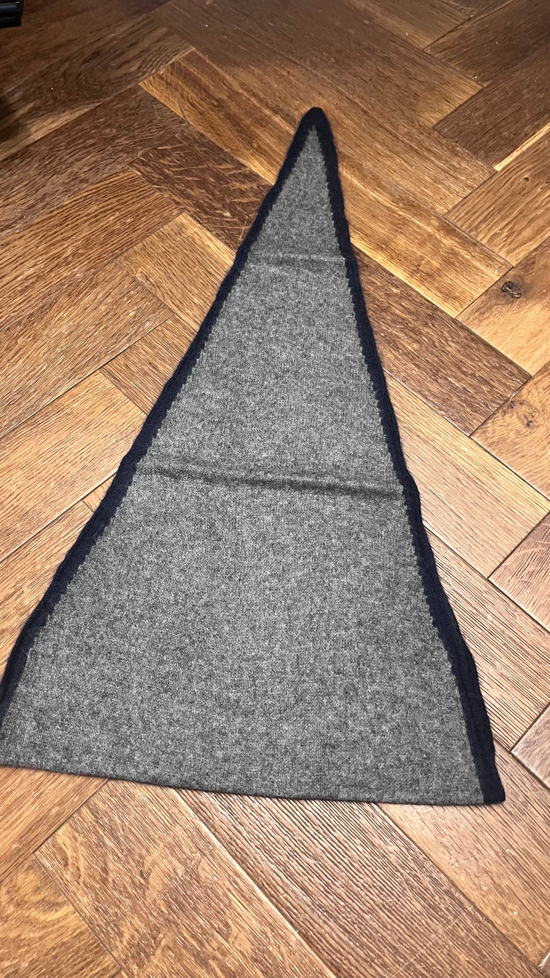 Oats & Rice Scarf in Grey and Navy - SKULPT Dublin
