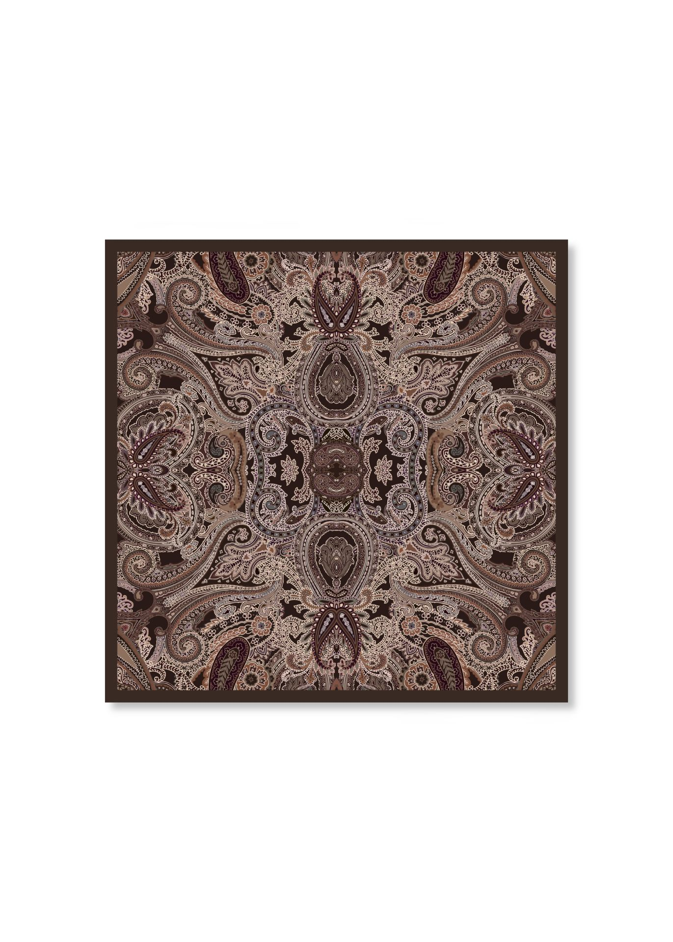 Codello Silk Scarf Chocolate Paisley - SKULPT Dublin