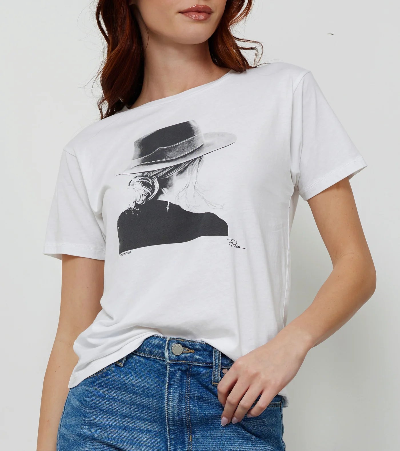 CPress Studio Forward Short Sleeve Tee in Worn White - SKULPT Dublin