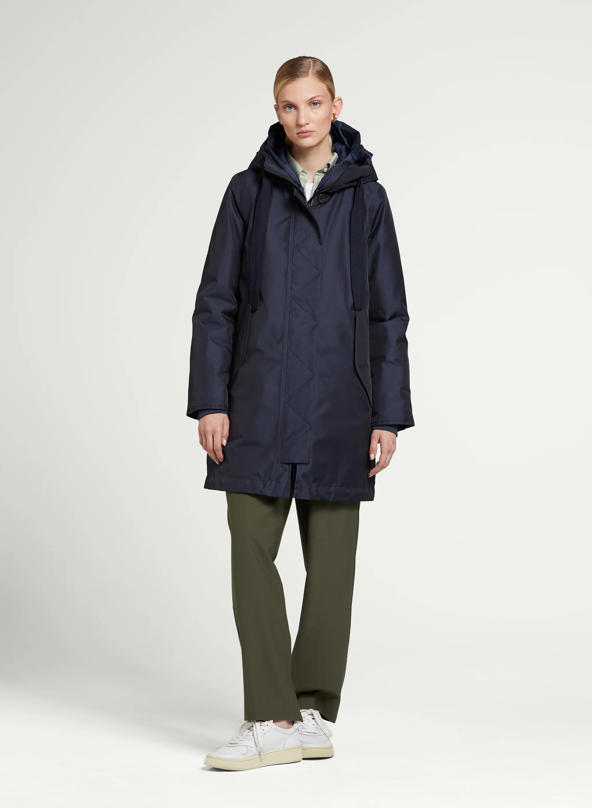 G-Lab Long Puffer Jacket in Dark Navy - SKULPT Dublin