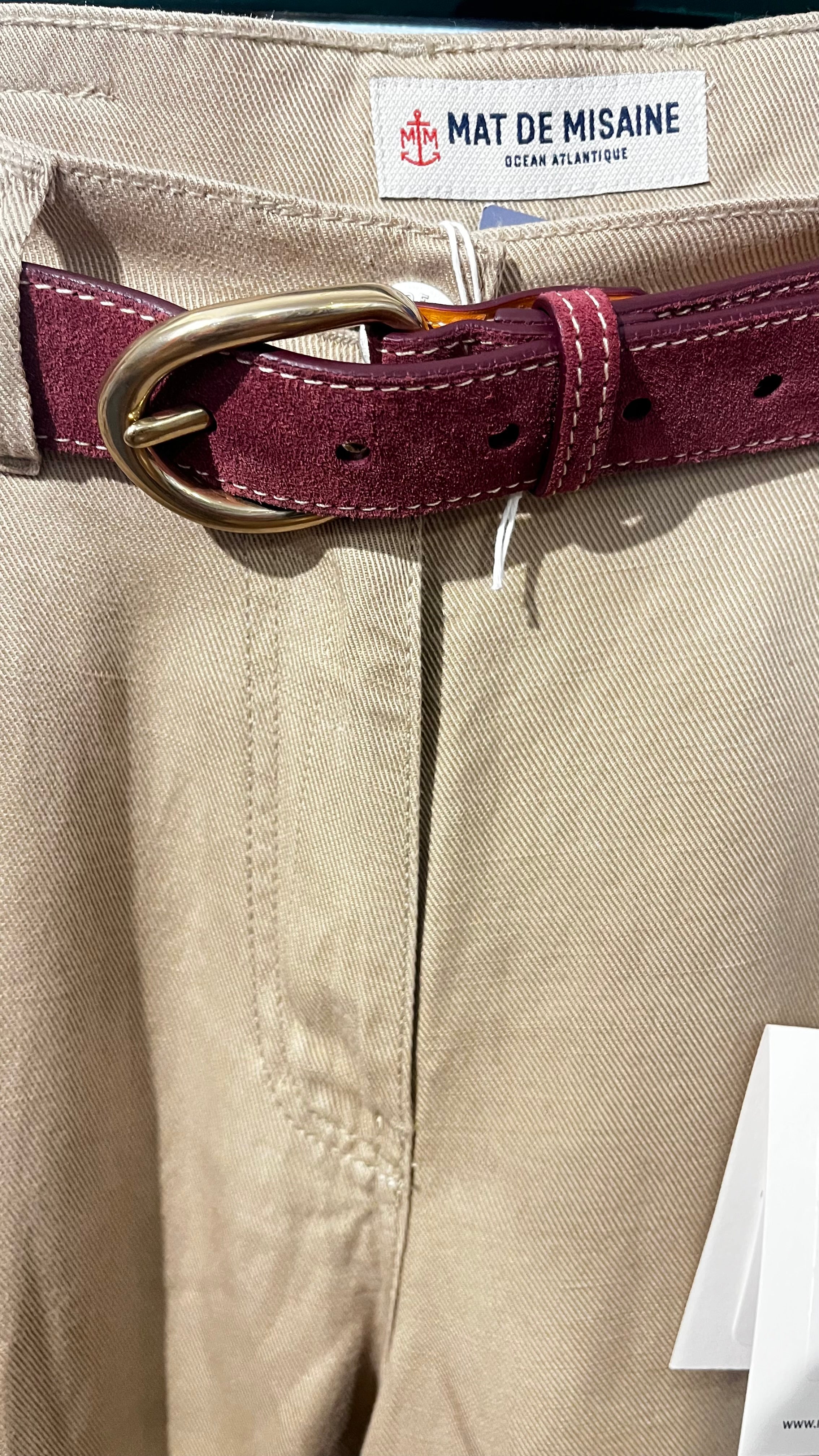 Vaincourt La Vaillante Jeans Belt in Crimson - SKULPT Dublin