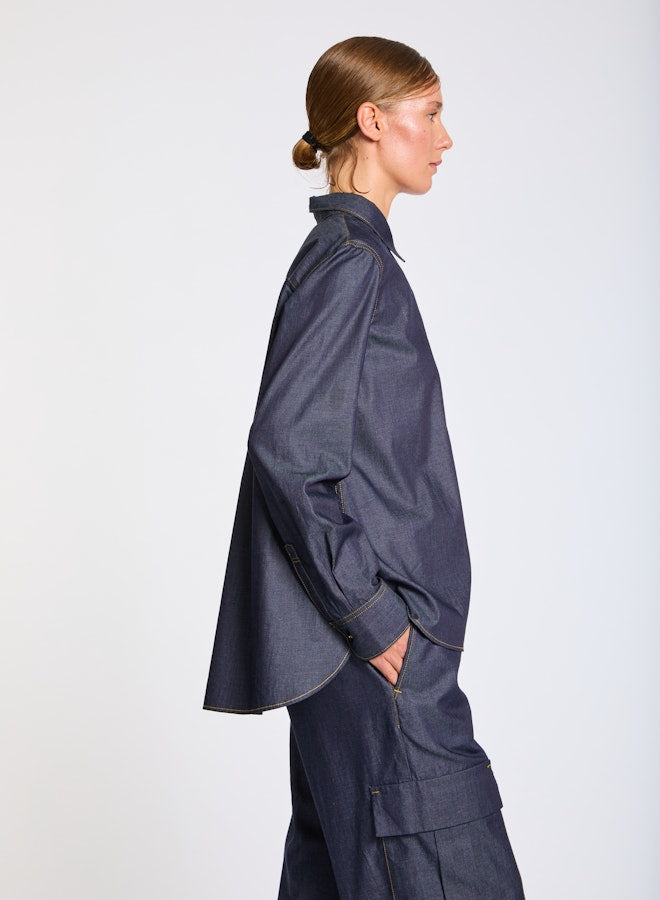 Lis Lareida Chambray Zarah Denim Shirt - SKULPT Dublin