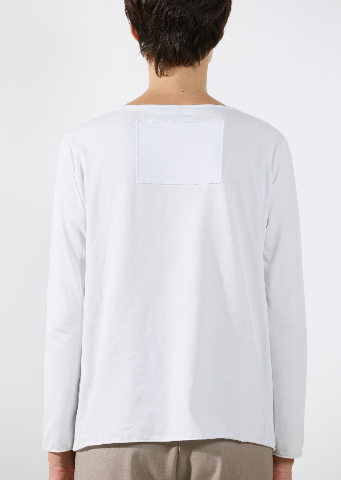 rialto48 Long Sleeve Boatneck Top in White