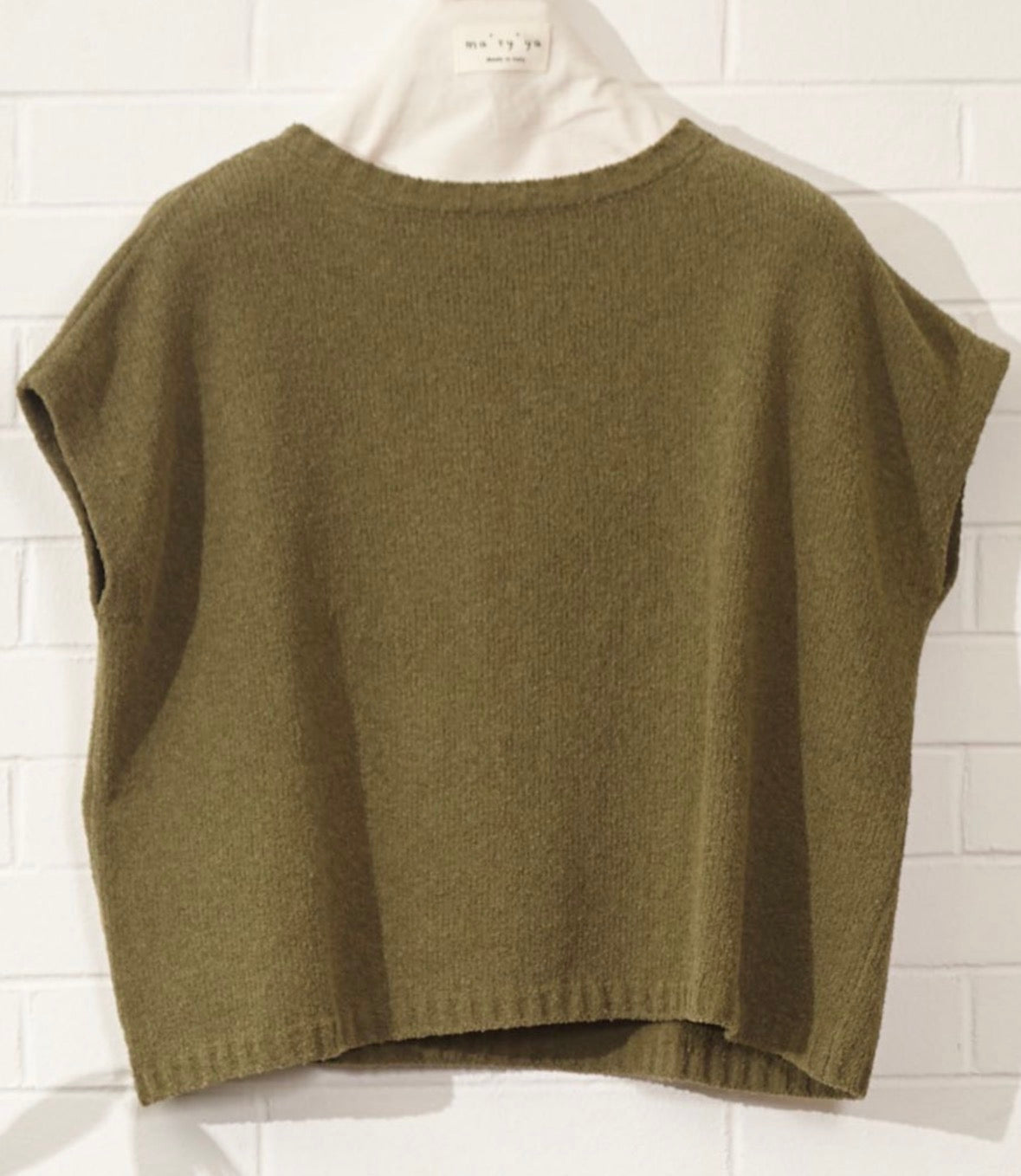 Ma'ry'ya Official Capped Sleeve Jumper in Moss - SKULPT Dublin