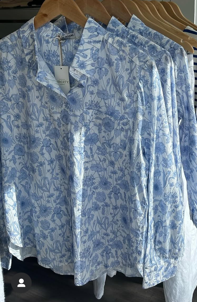Mat de Misaine Liberty Print Shirt Blue Floral - SKULPT Dublin
