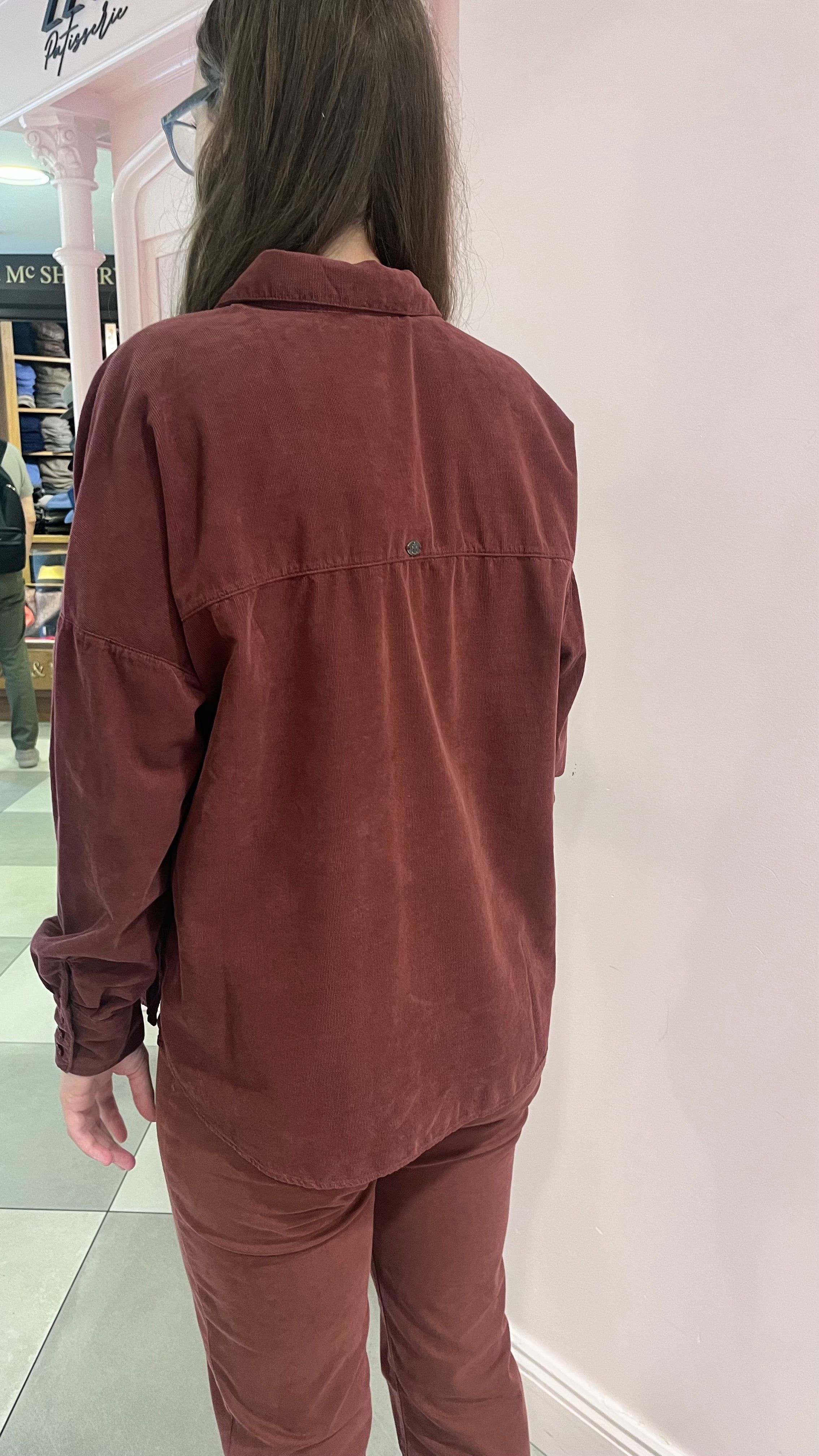 Mat de Misaine Cord Shirt in Mulberry - SKULPT Dublin