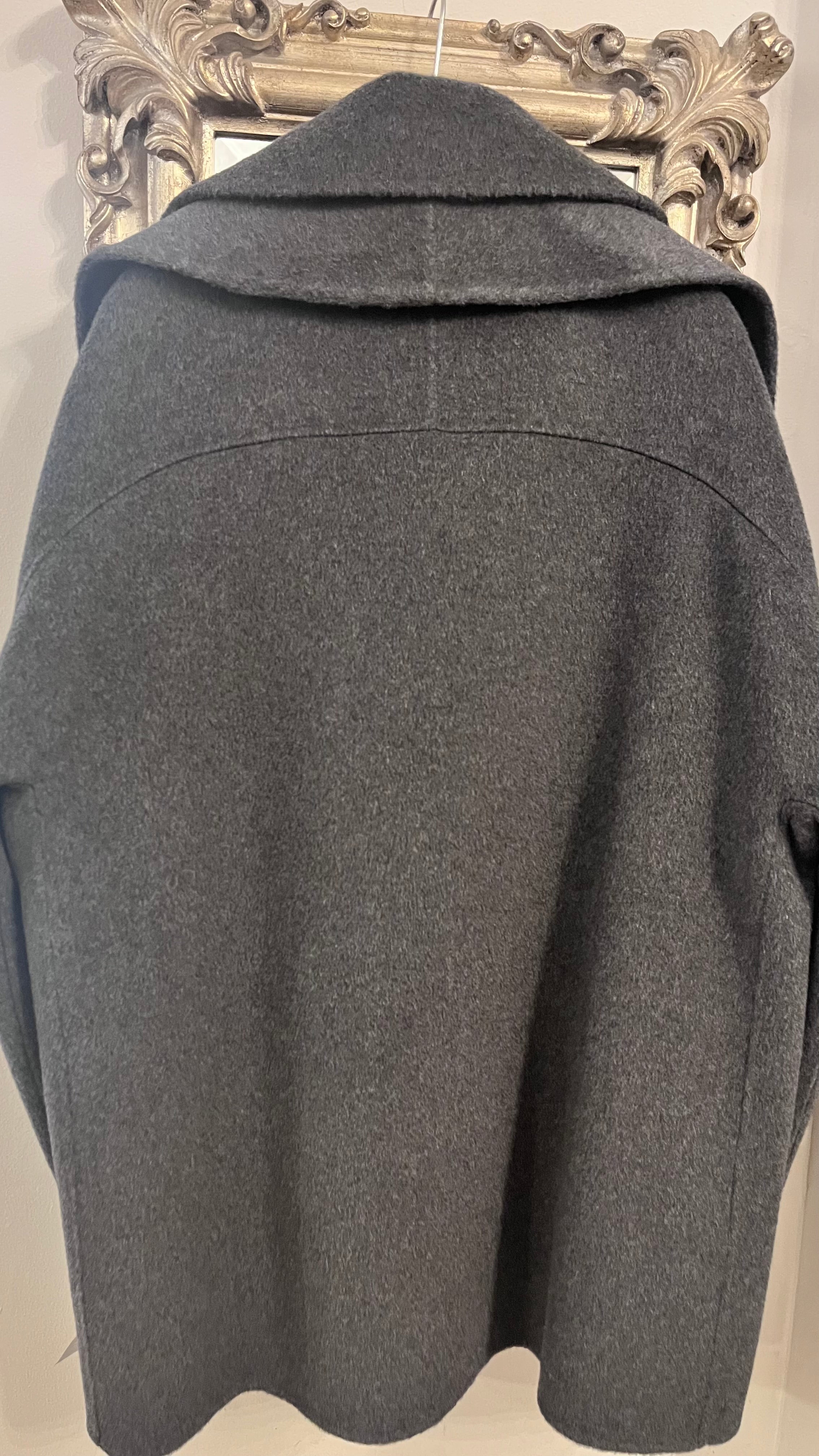 Rialto48 Double Layer Wool Coat in Anthracite - SKULPT Dublin