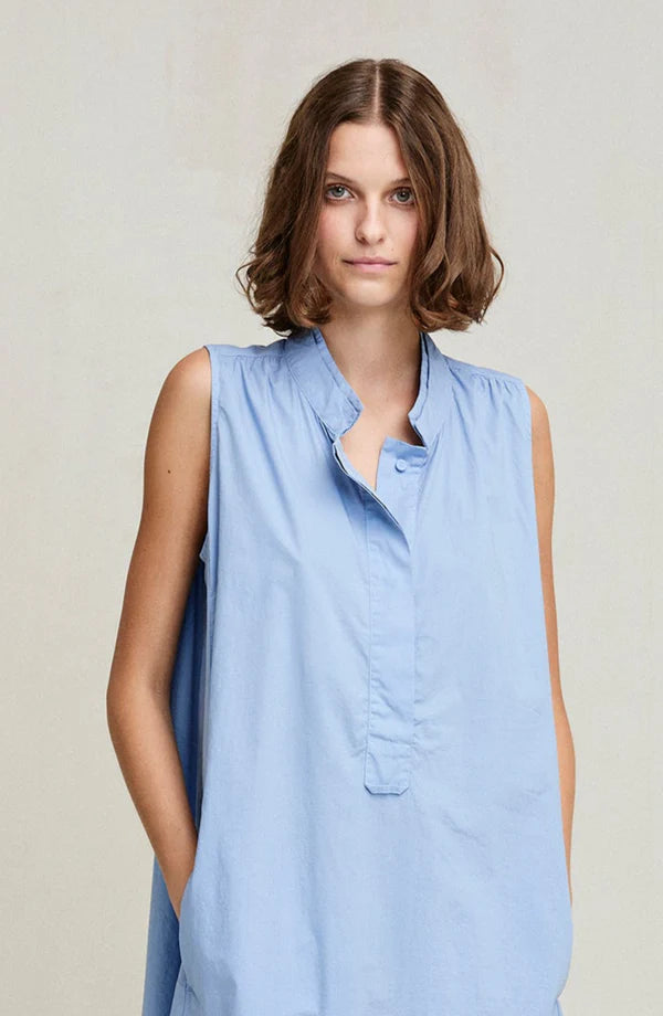 KristenseN Du Nord Summer Short Sleeve Shirt in Blue - SKULPT Dublin