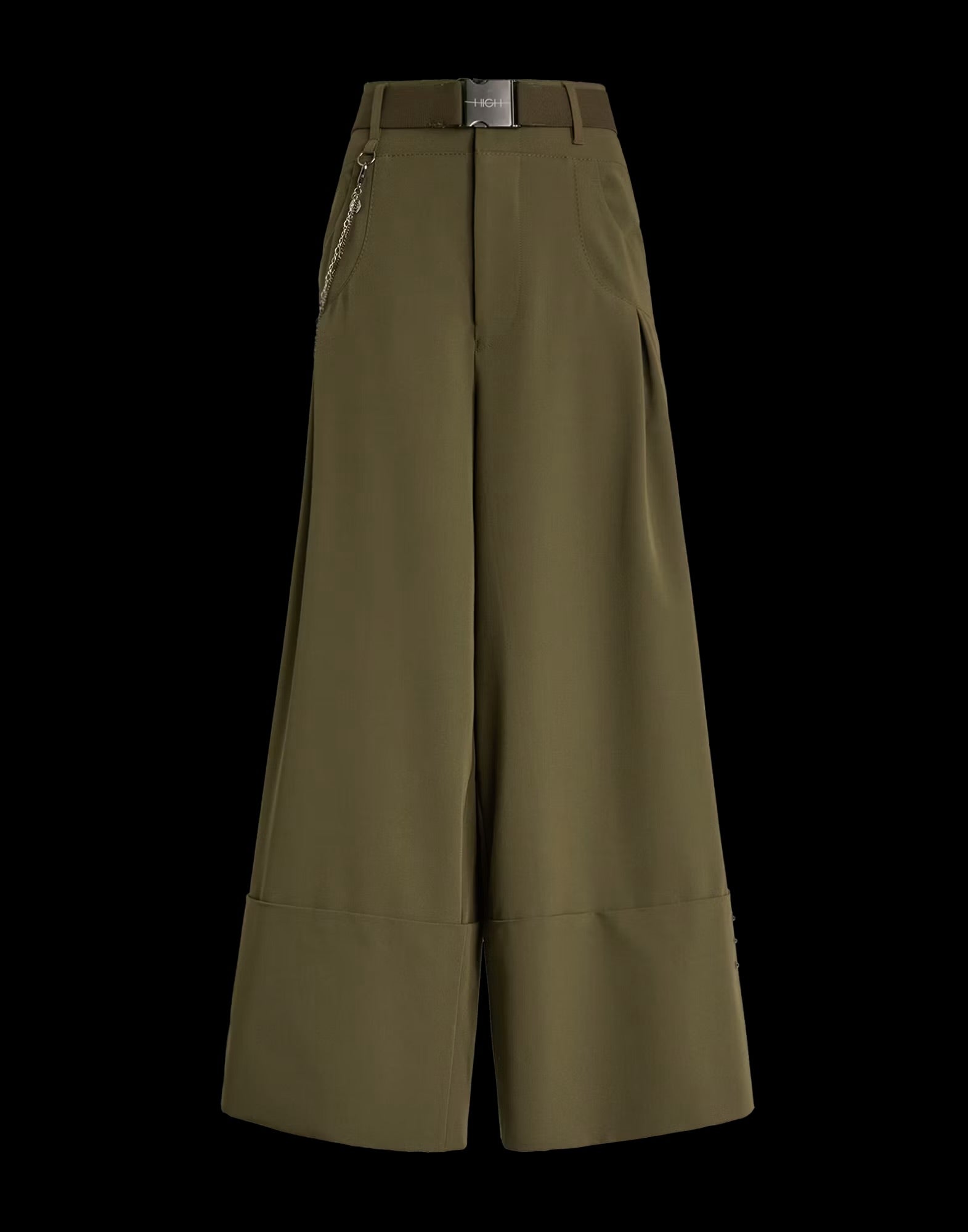 HIGH Everyday Gillie Trousers in Dark Olive - SKULPT Dublin