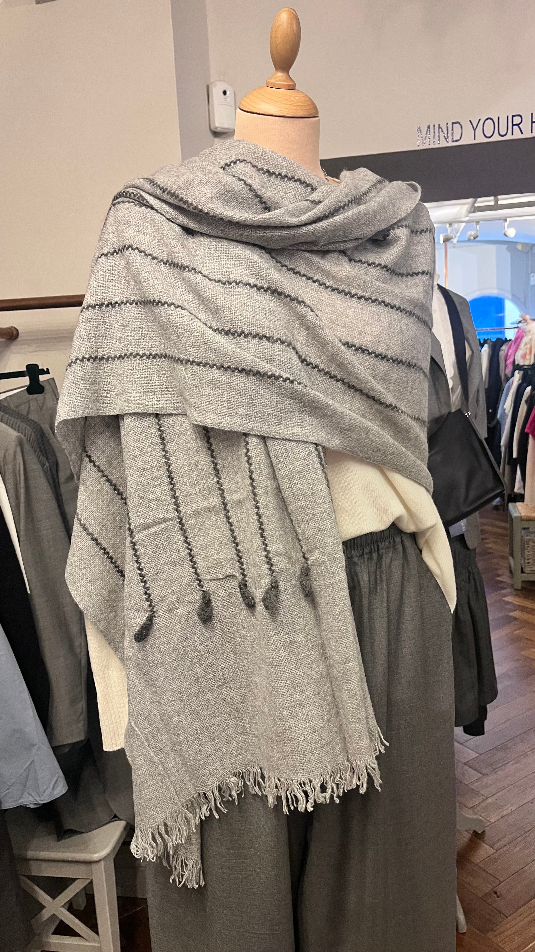 Oats & Rice Seedling Scarf in Pewter - SKULPT Dublin
