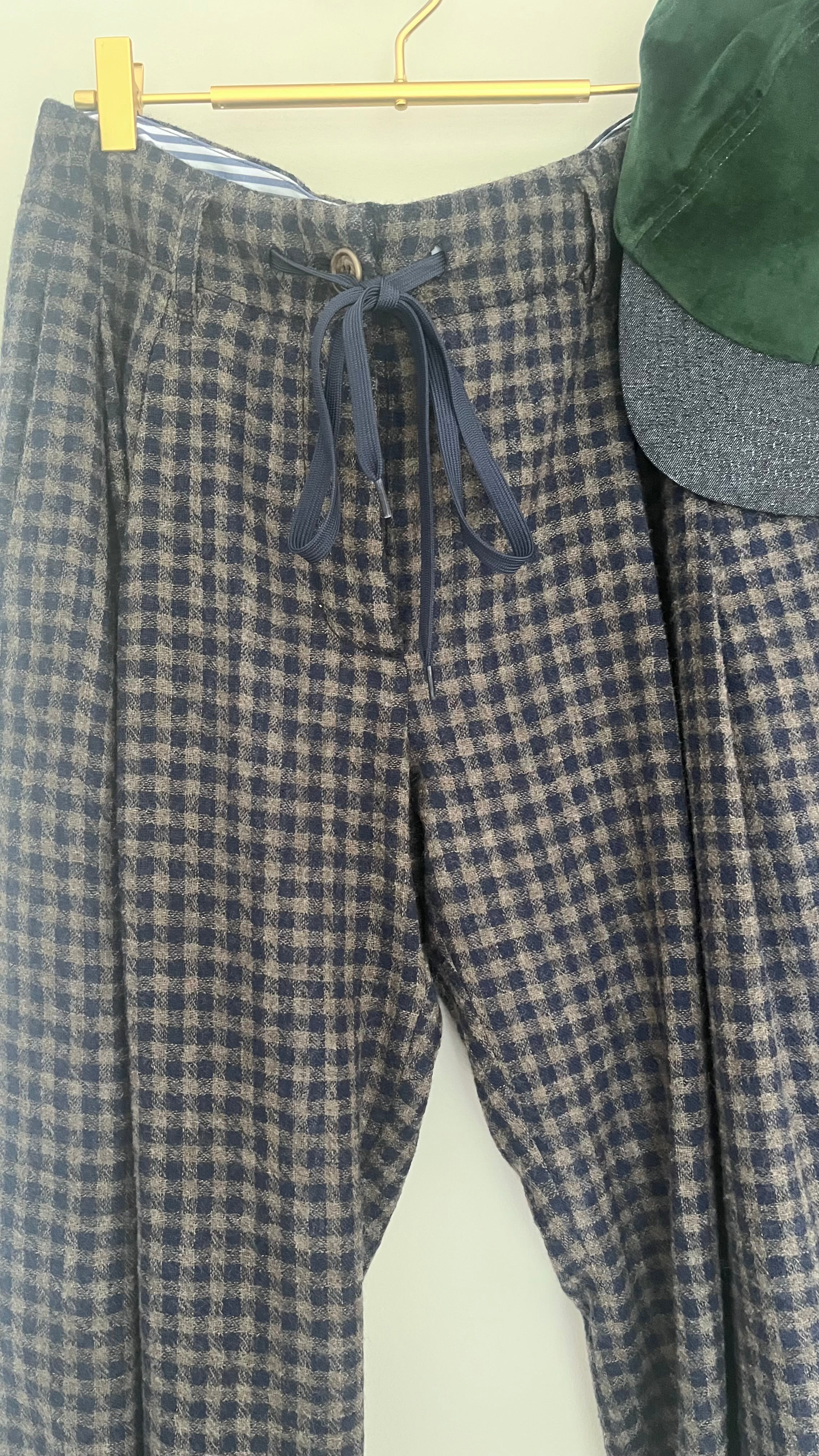 Jejia Trousers in Gingham - SKULPT Dublin