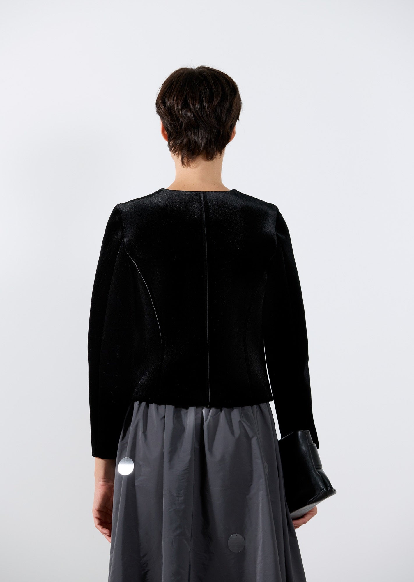 rialto48 Stretch Velvet Jacket in Black