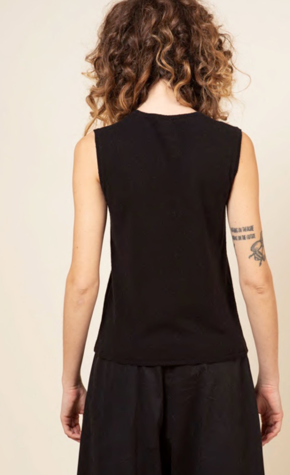 ApuntoB Silk Knit Sleeveless Top in Black - SKULPT Dublin