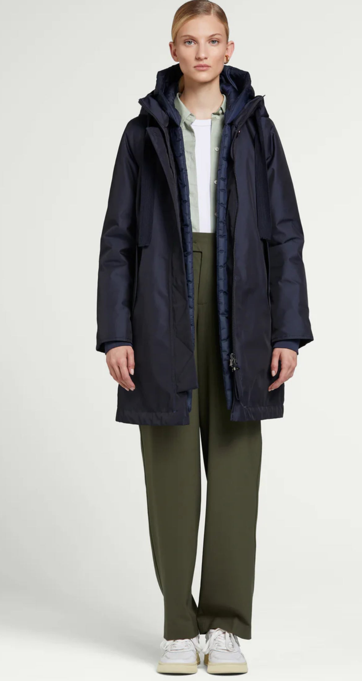 G-Lab Long Puffer Jacket in Dark Navy - SKULPT Dublin