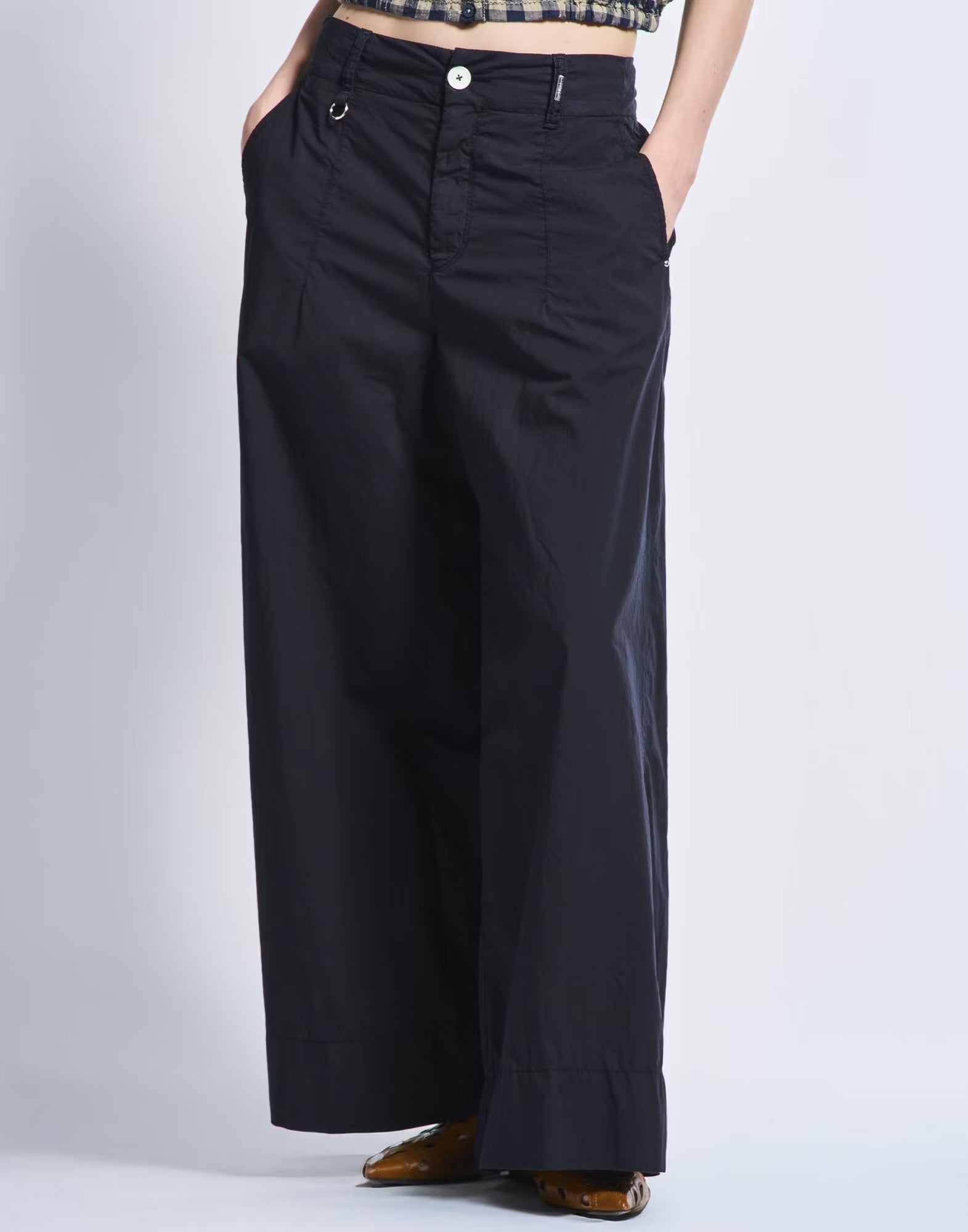 HIGH Everyday Couture Directive Trouser in Navy Cotton - SKULPT Dublin