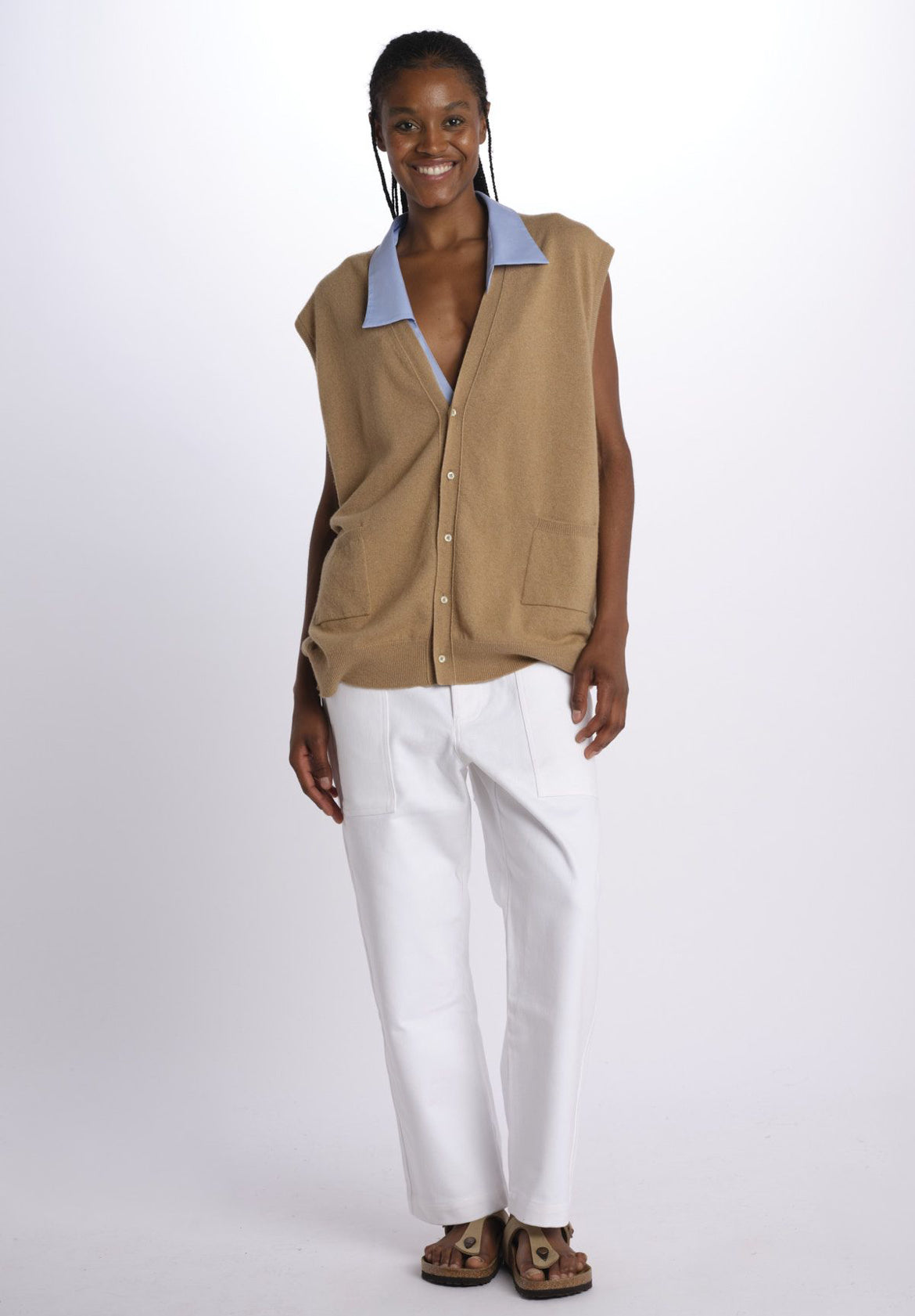 Jejia Papa Knit Cardigan in Camel - SKULPT Dublin