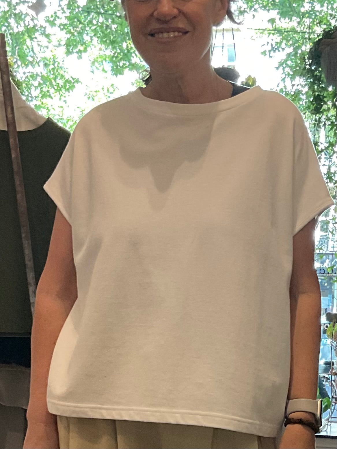 Ma'ry'ya Official Short Sleeve Piquet Tee in Off White - SKULPT Dublin