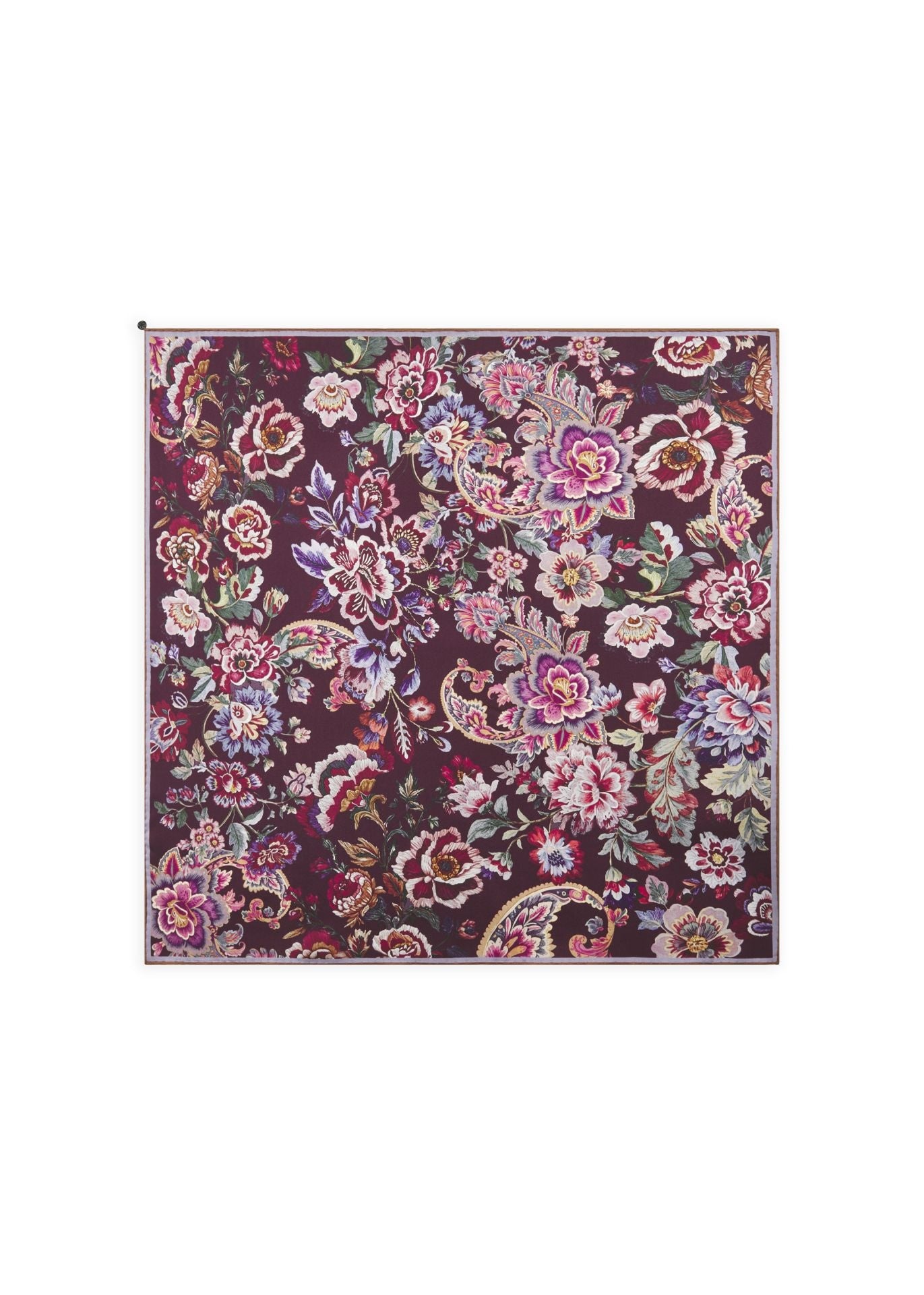 Codello Silk Scarf Autumn Flowers in Mulberry