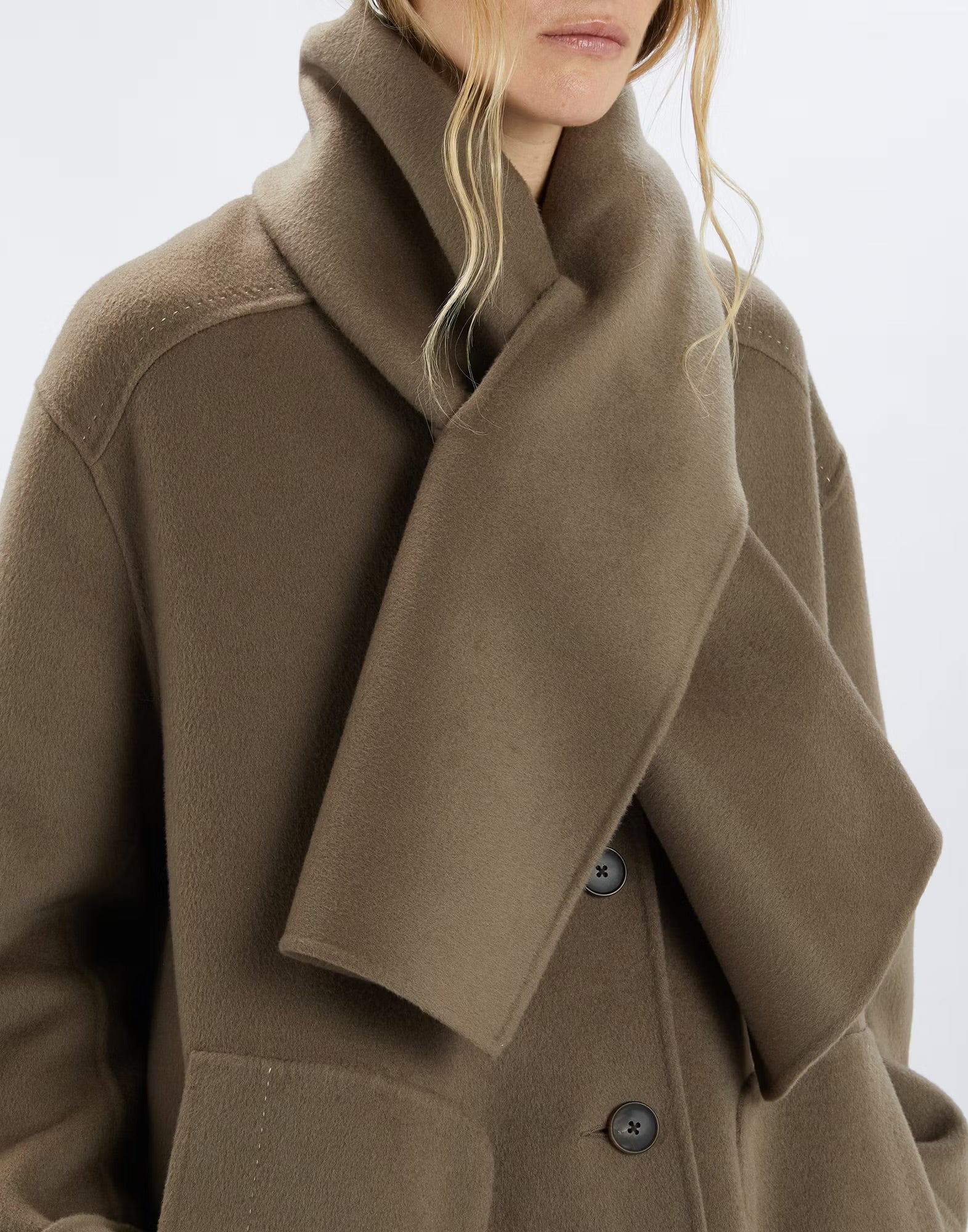 HIGH Everyday Couture Spire Long Coat in Sand - SKULPT Dublin