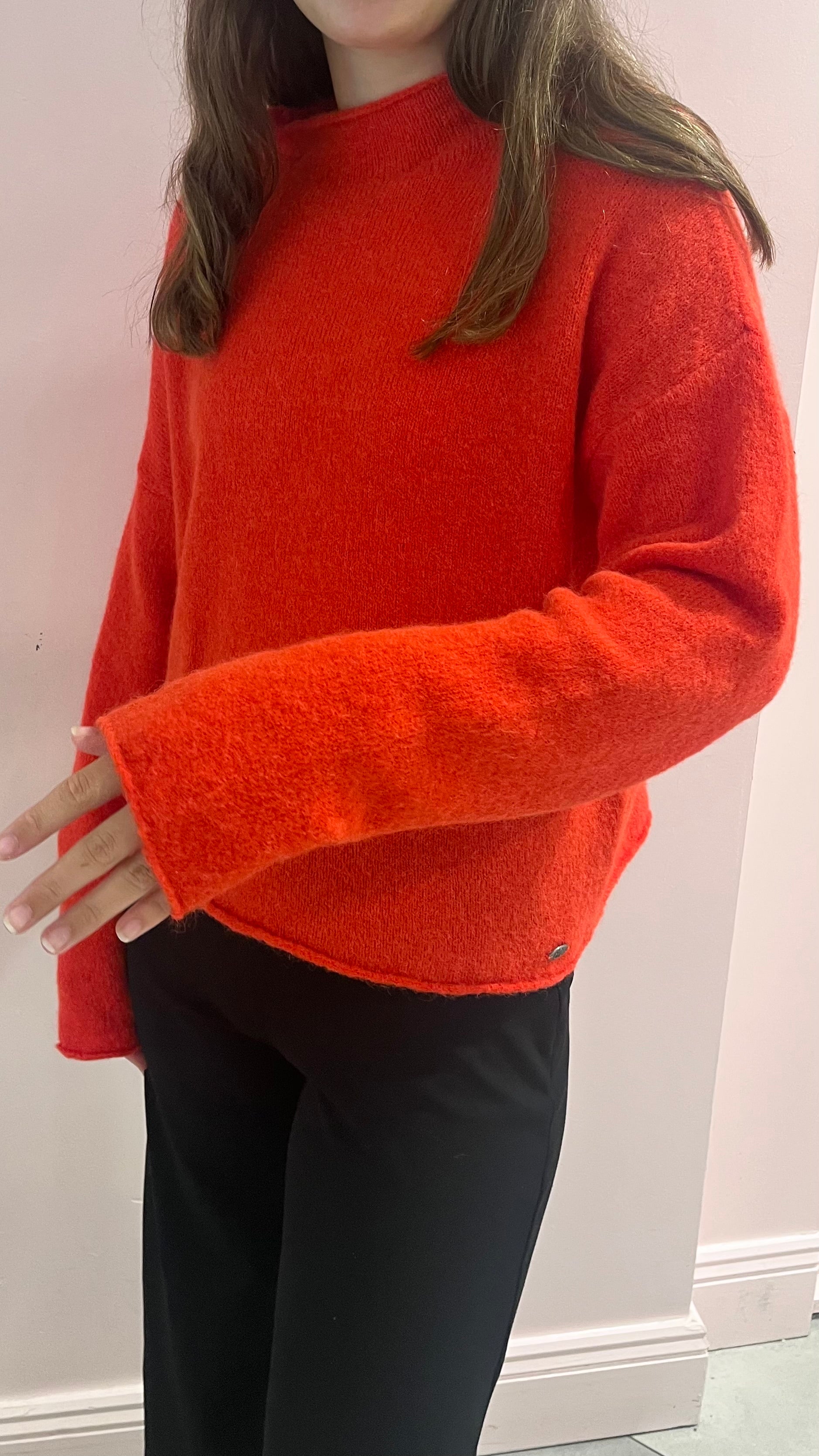 Mat de Misaine Tremel Jumper in Vermillion - SKULPT Dublin