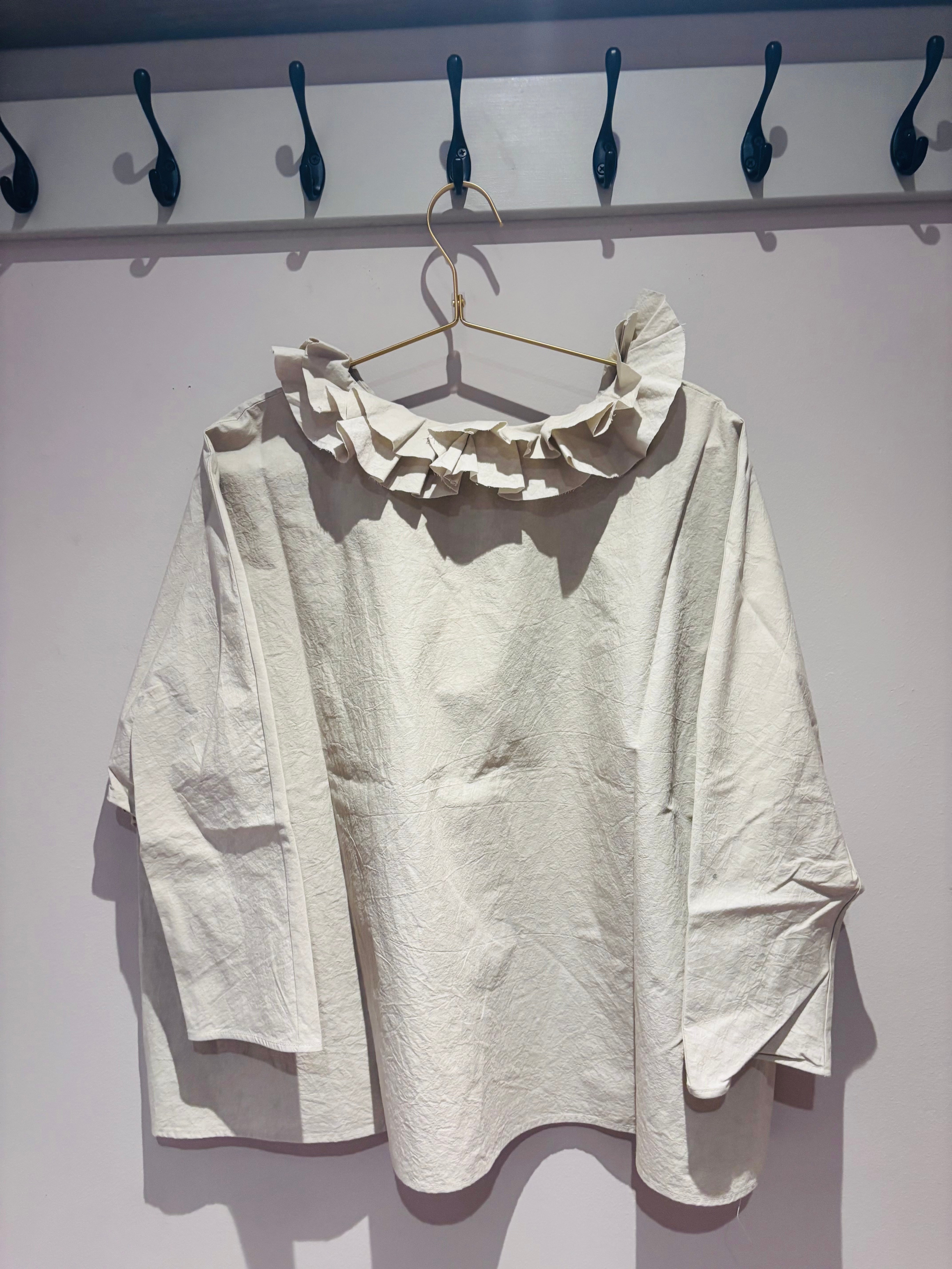 Apuntob Ruffle Shirt in Ecru - SKULPT Dublin