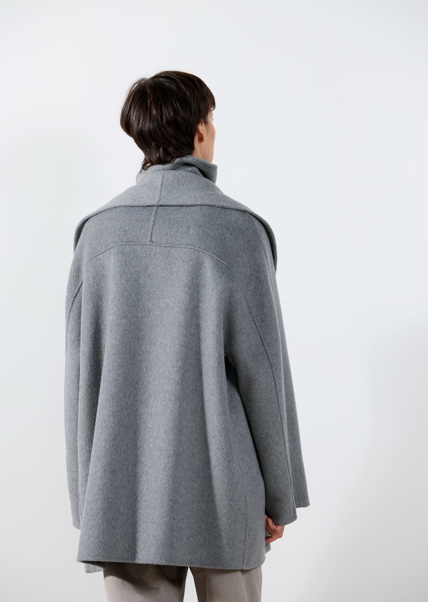 Rialto48 Double Layer Wool Coat in Anthracite