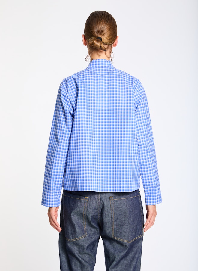 Lis Lareida Dakira Shirt in Blue Check - SKULPT Dublin