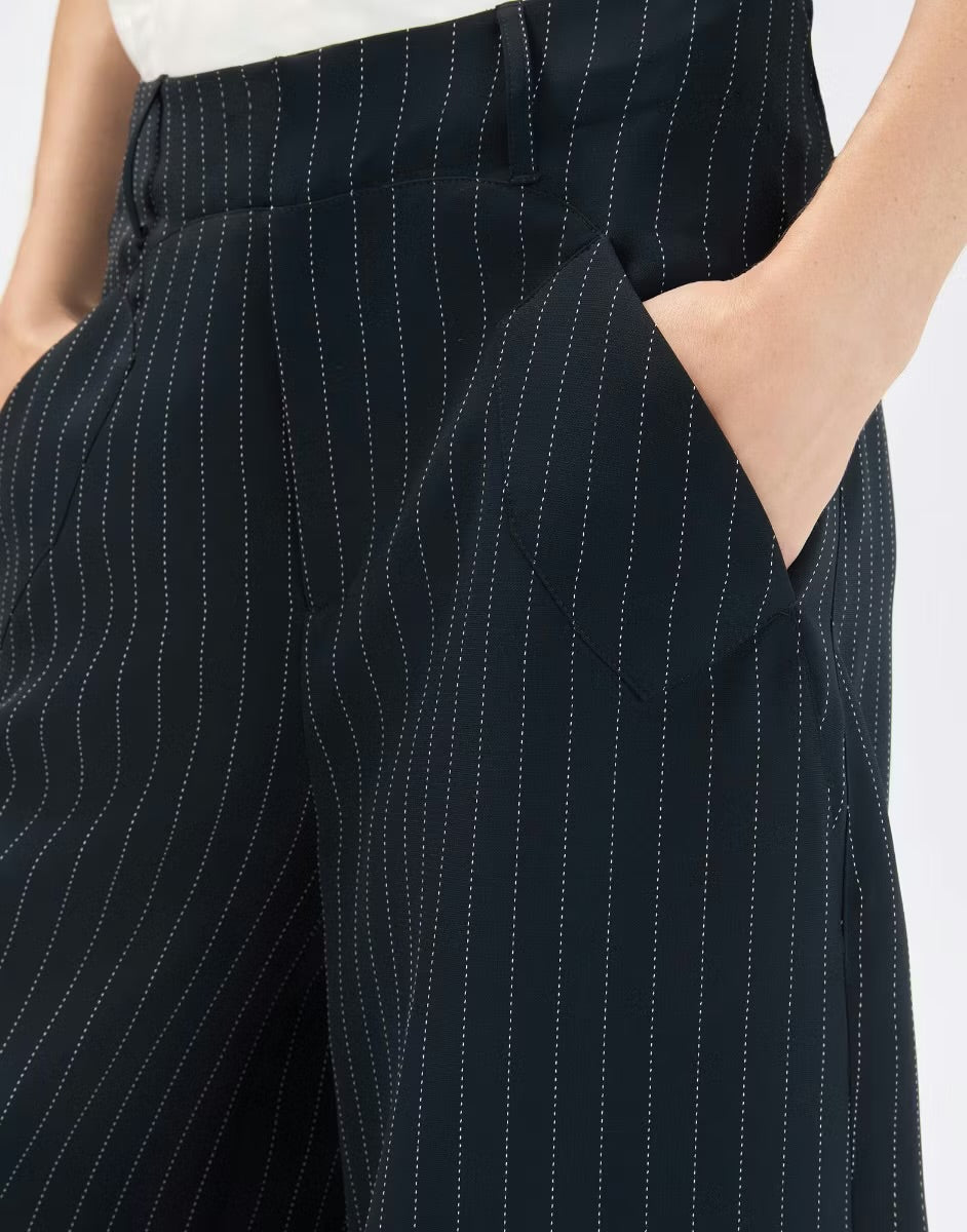 HIGH Everyday Couture Limbo Navy Pinstripe Trousers - SKULPT Dublin