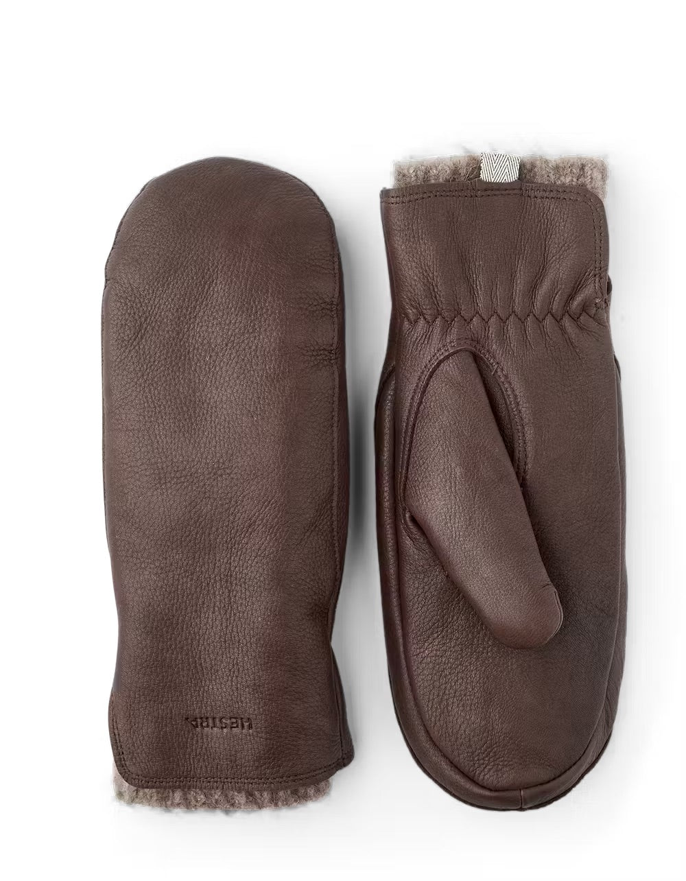 Hestra Leather Mittens with Removal Liner in Chestnut - SKULPT Dublin
