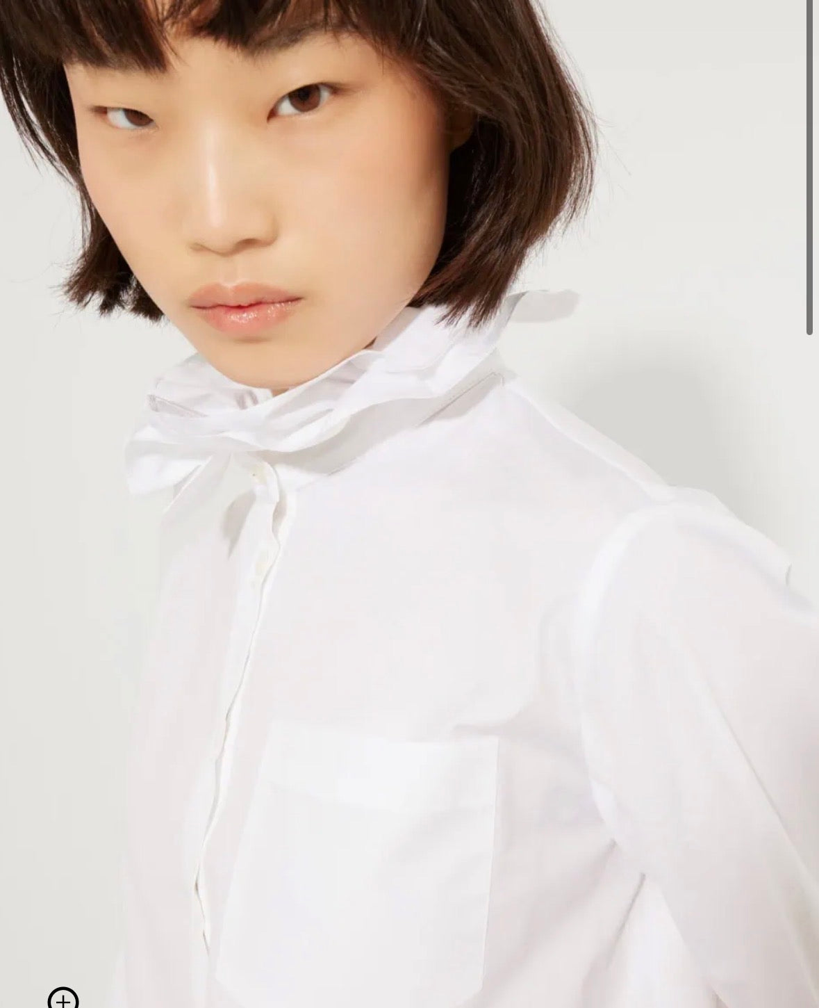 Tot-Hom Ruffled Collar Shirt in White - SKULPT Dublin