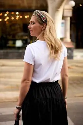 SoS Round Neck Short Sleeve Tee in White - SKULPT Dublin