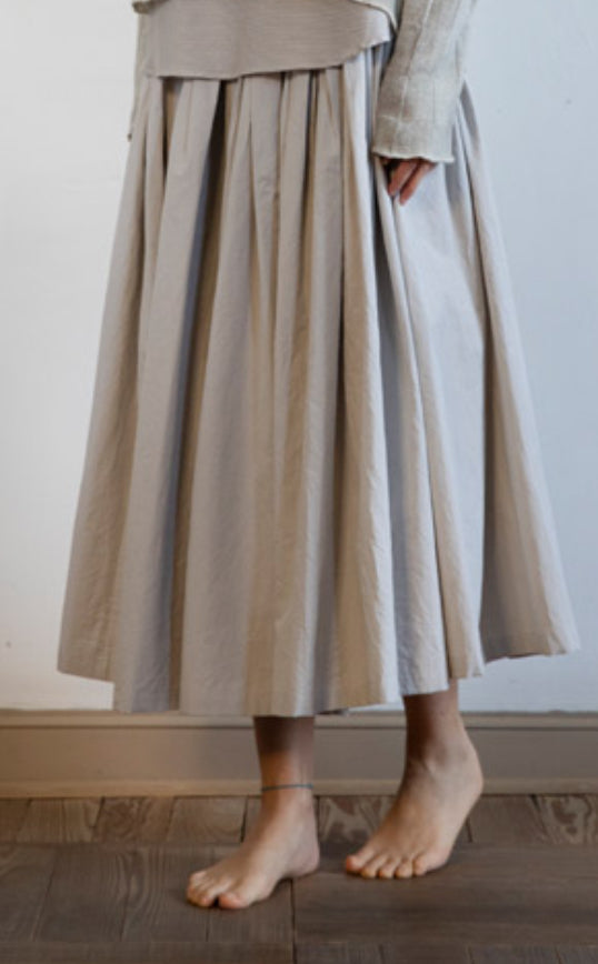Apuntob Long Skirt in Ecru - SKULPT Dublin