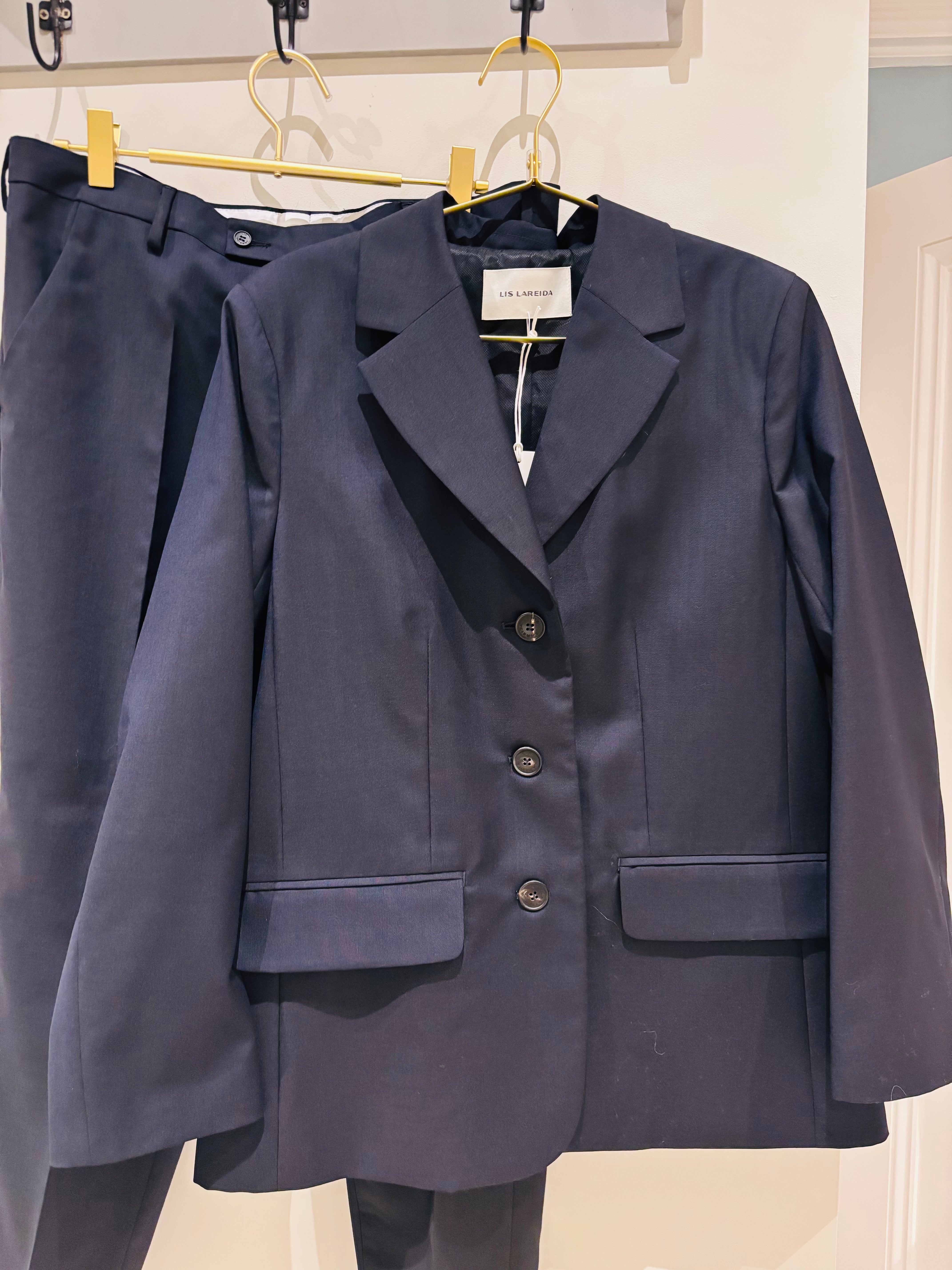 Lis Lareida Wool Suit in Dark Navy - SKULPT Dublin
