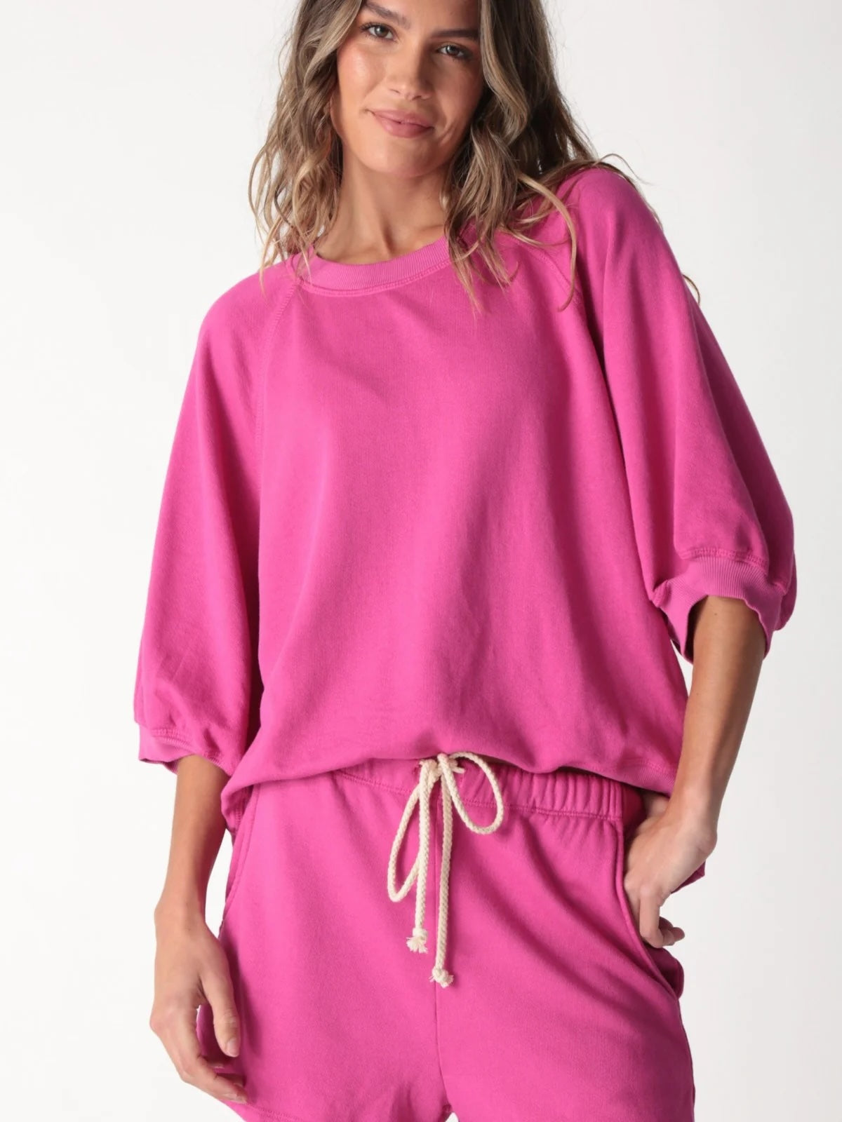 Electric and Rose Sweatshirt in Magenta - SKULPT Dublin