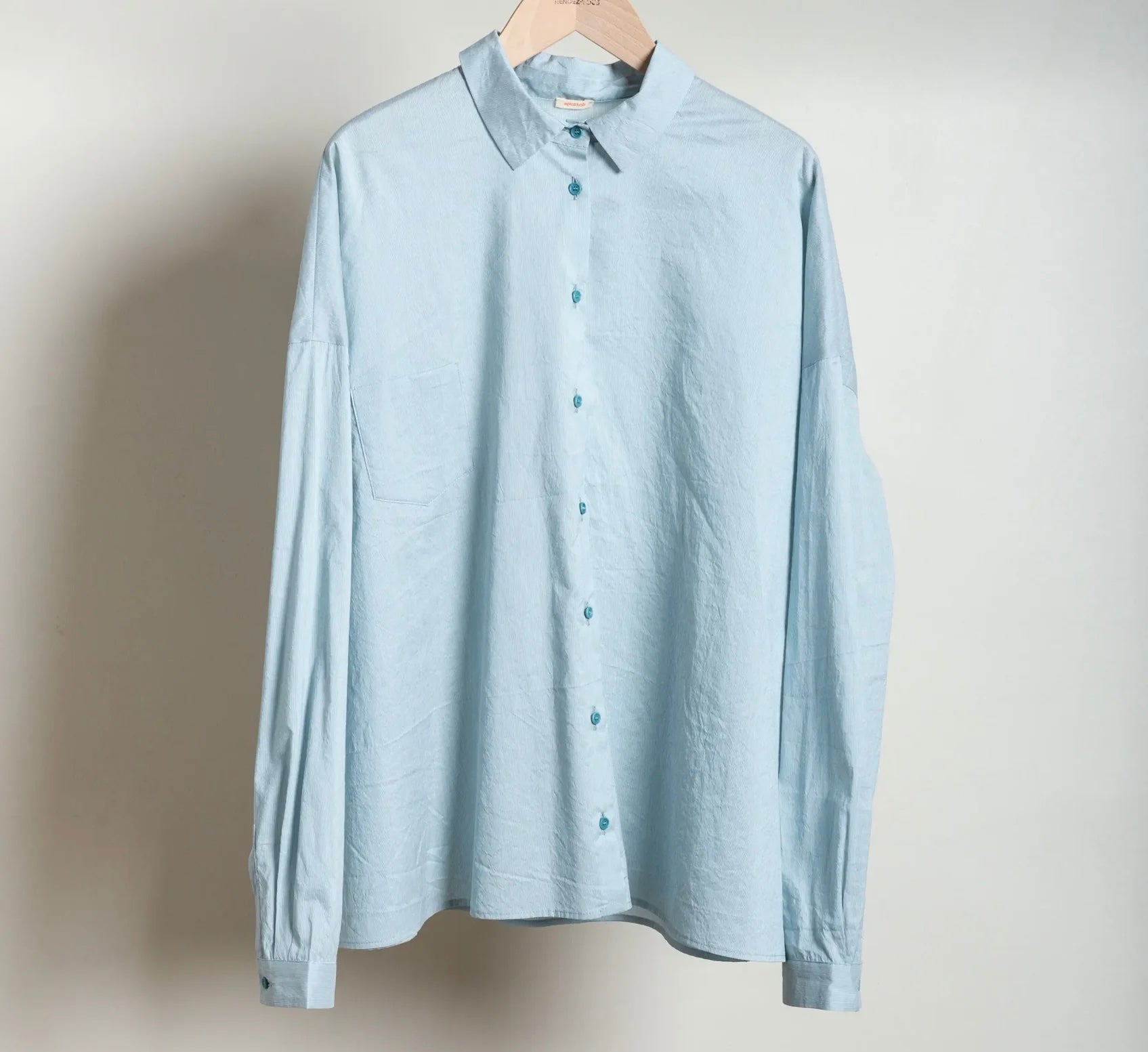 Apuntob Extremely Fine Pin Stripe Shirt - Sea - SKULPT Dublin