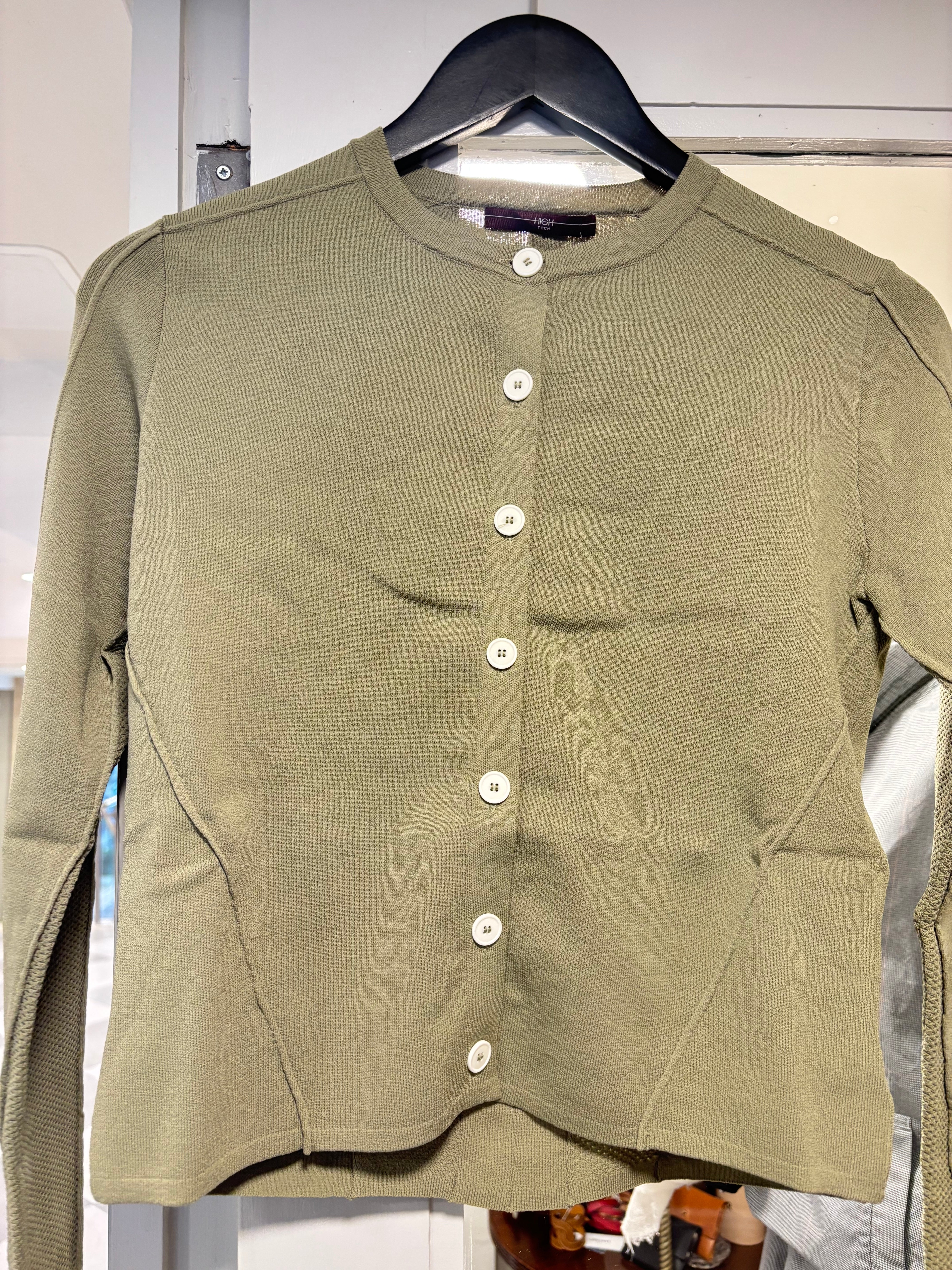 HIGH Everyday Couture Guipure Cardigan in Acid Green - SKULPT Dublin