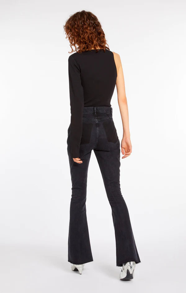 3x1 Denim Farrah Bootcut Flare Leg Jeans in Black - SKULPT Dublin