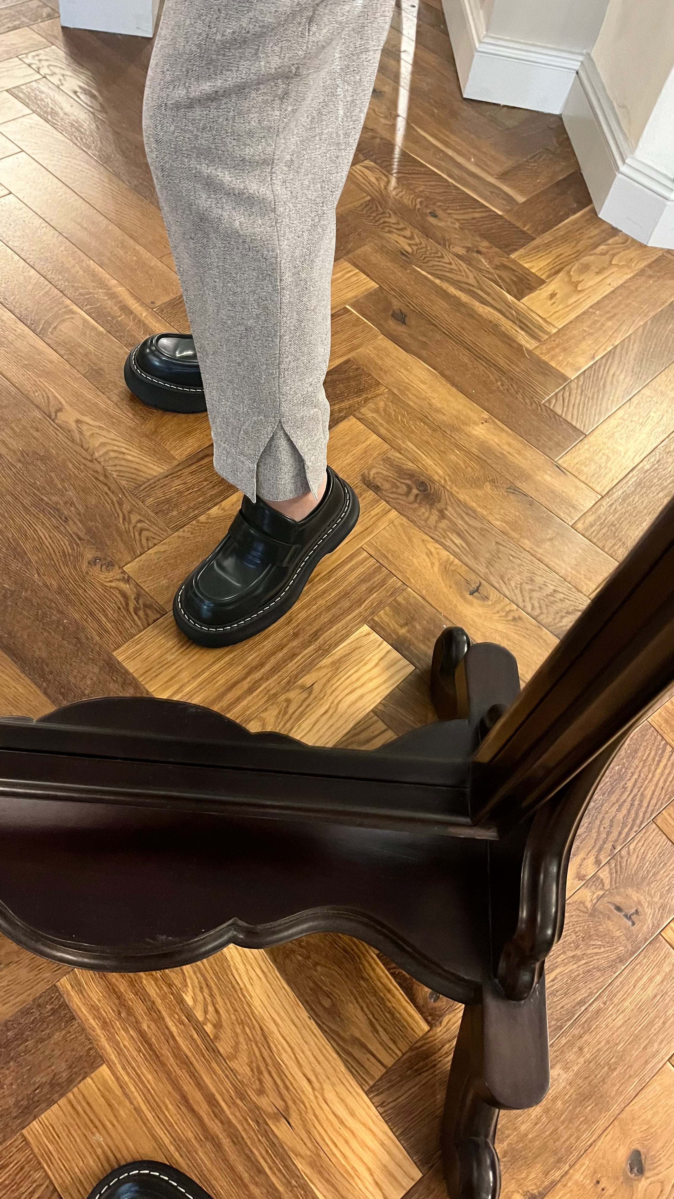 Jejia Wool Pants in White Chevron - SKULPT Dublin