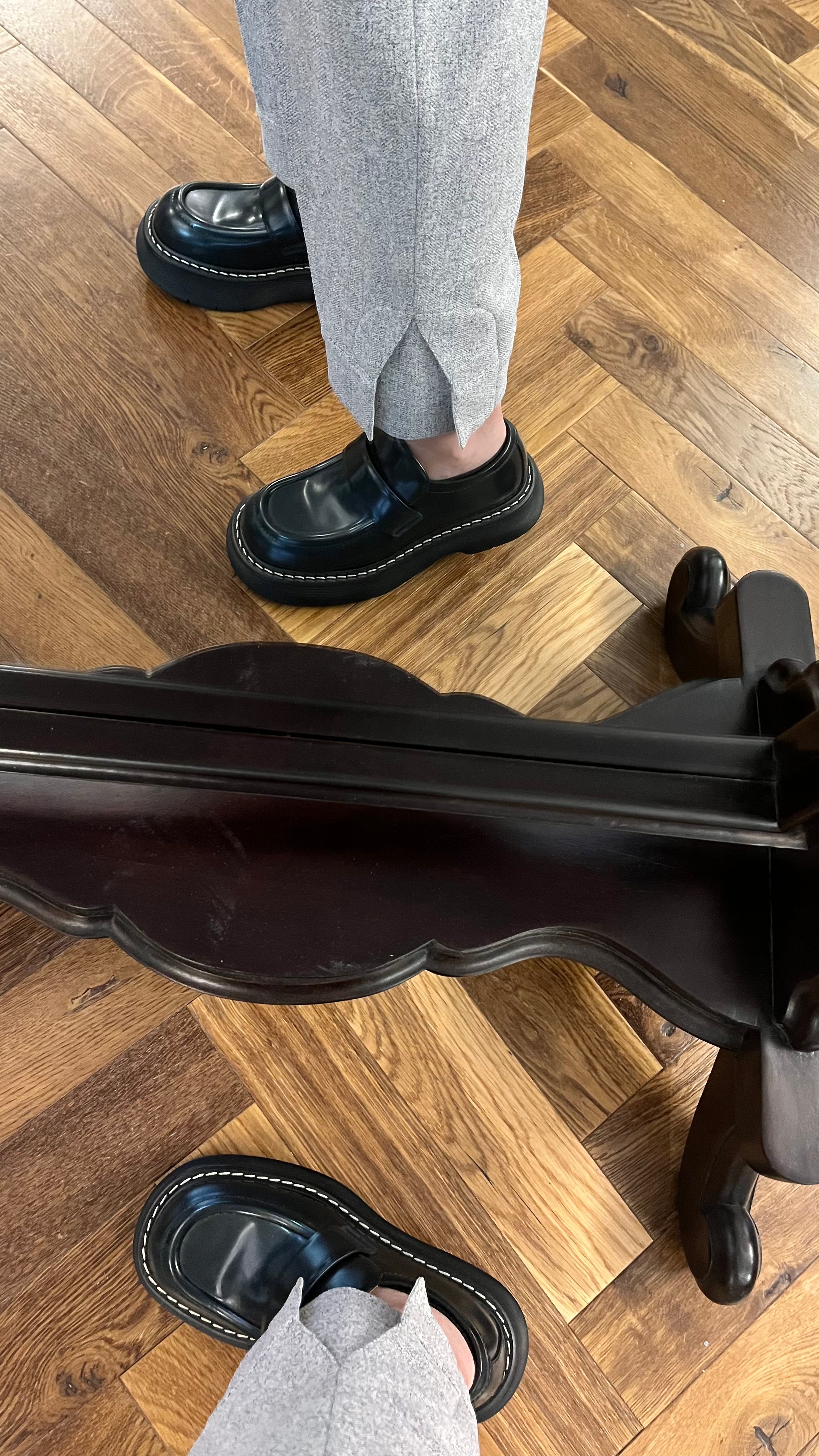 Jejia Wool Pants in White Chevron - SKULPT Dublin