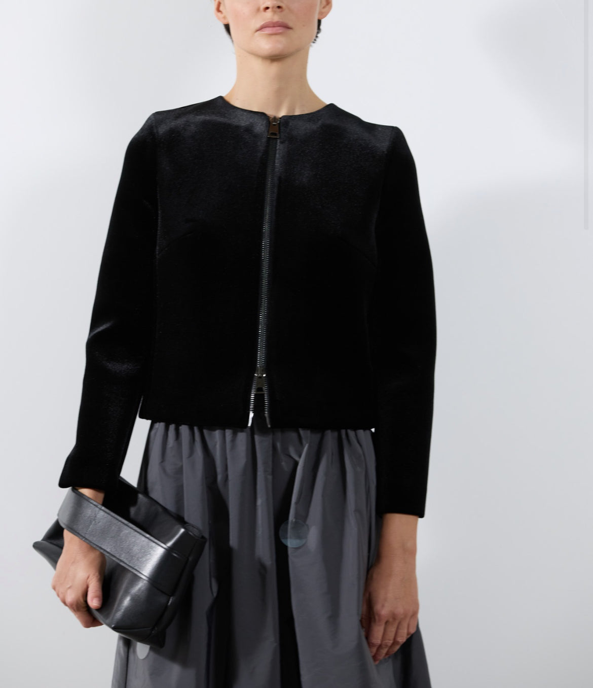 rialto48 Stretch Velvet Jacket in Black - SKULPT Dublin