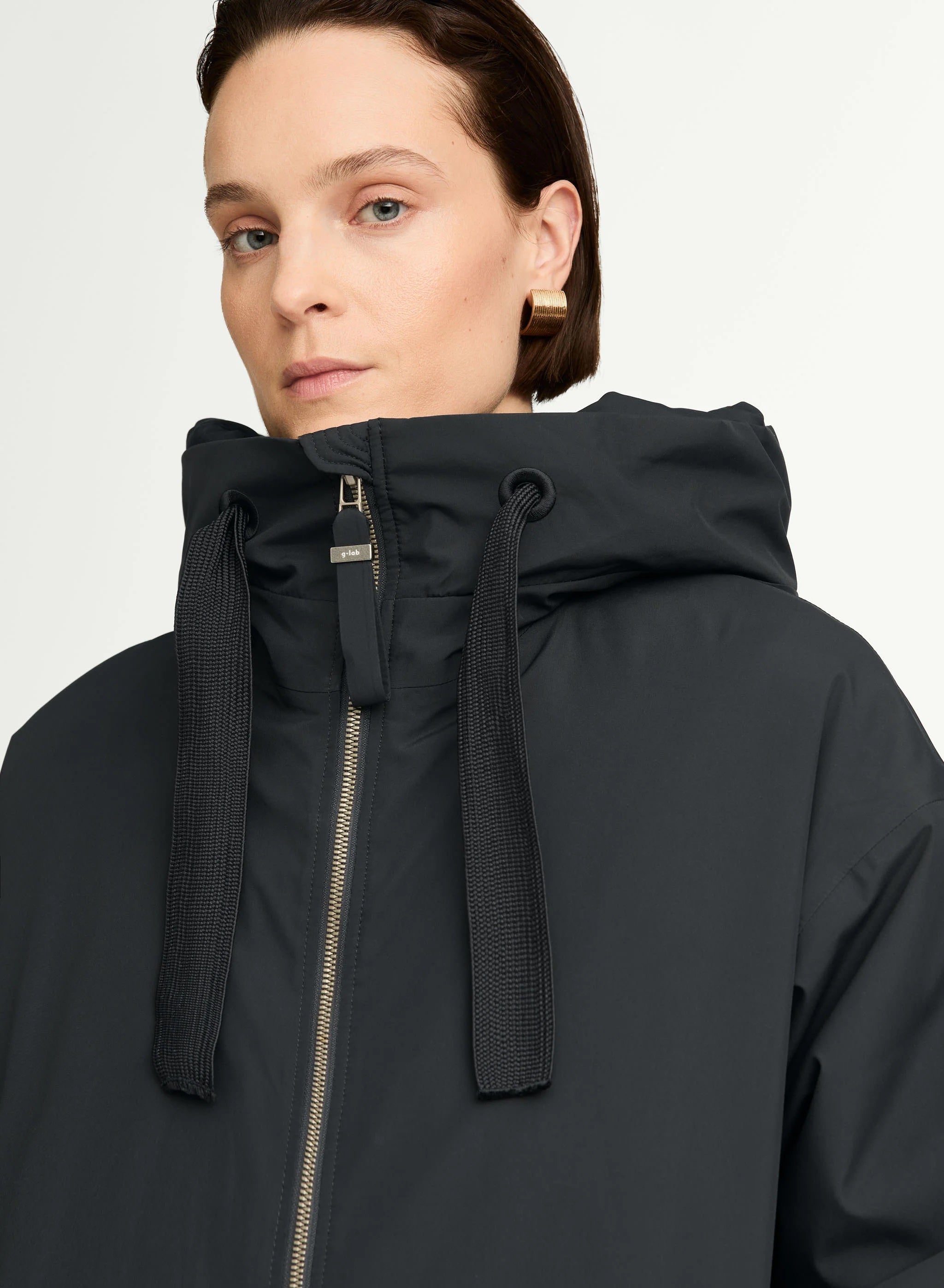 G-Lab Knee Length Shell Puffer in Dark Navy - SKULPT Dublin