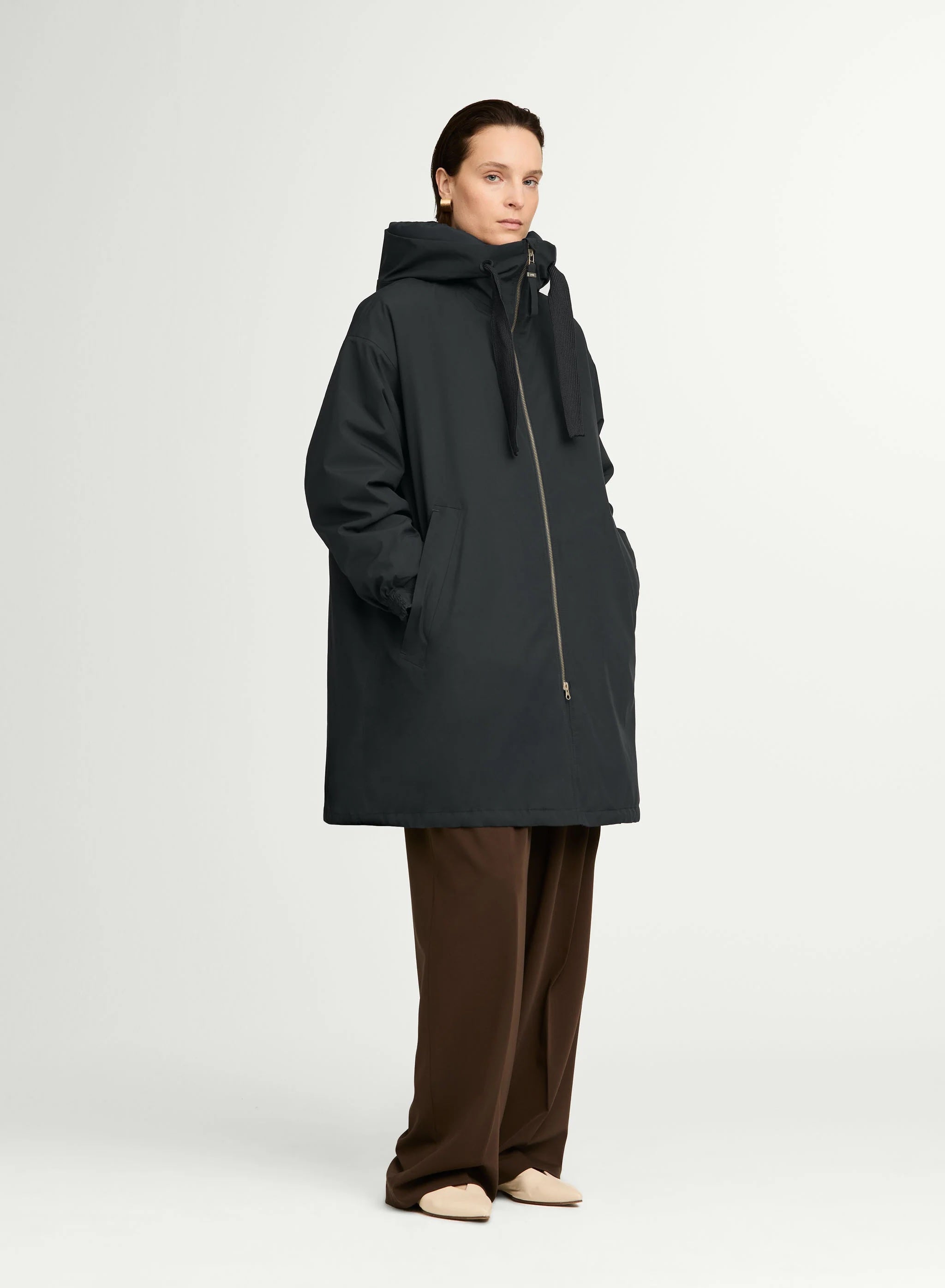 G-Lab Knee Length Shell Puffer in Dark Navy - SKULPT Dublin