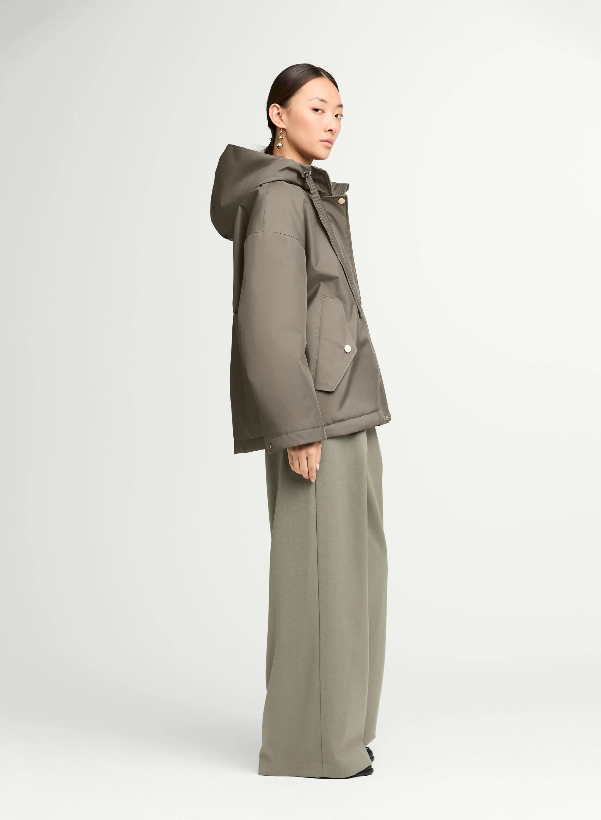 G-Lab Short Shell Puffer in Taupe - SKULPT Dublin