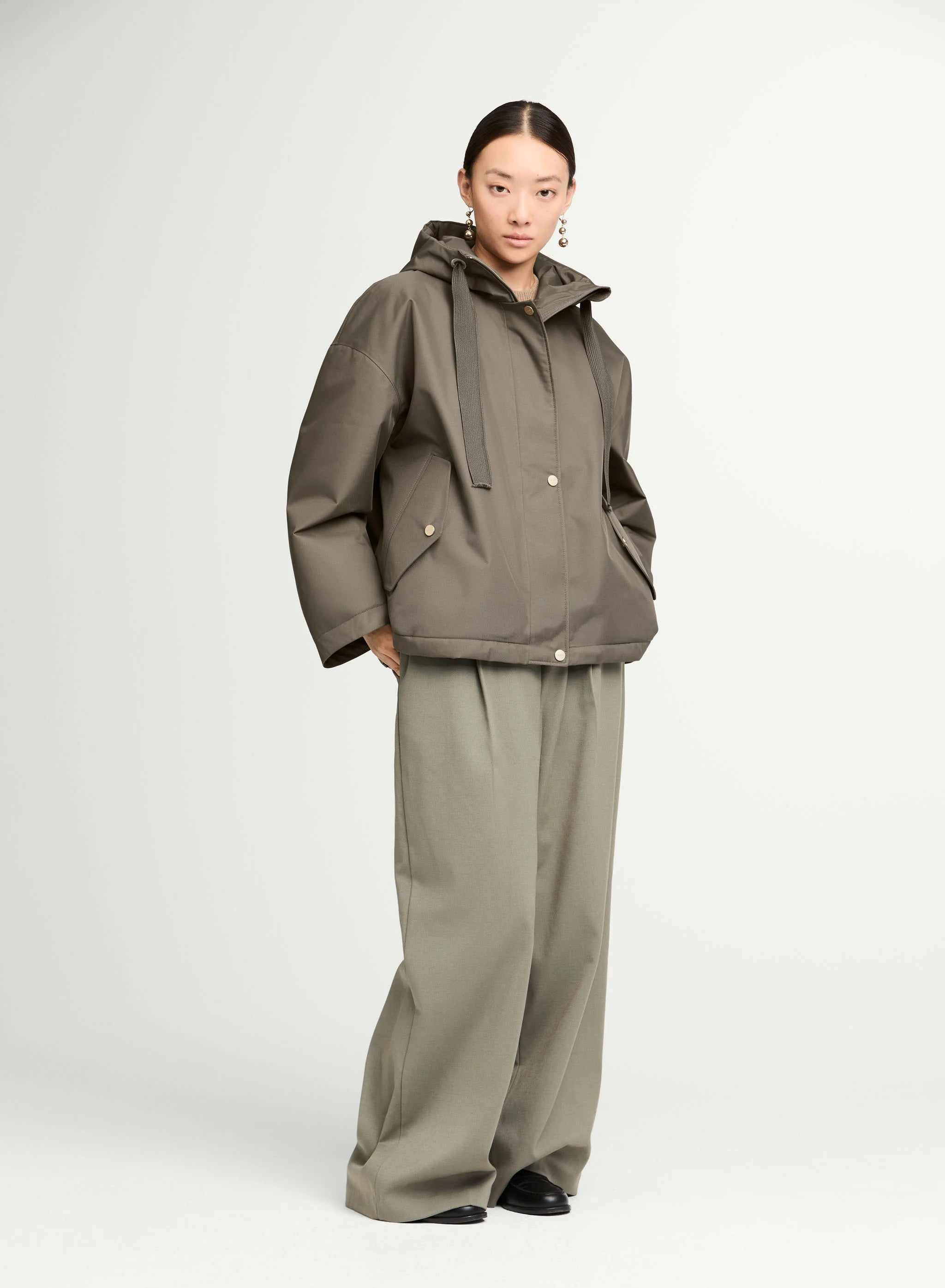 G-Lab Short Shell Puffer in Taupe - SKULPT Dublin