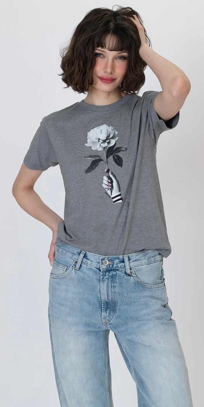 CPress Studio Gesture Shorty Sleeve Tee in Charcoal Grey - SKULPT Dublin