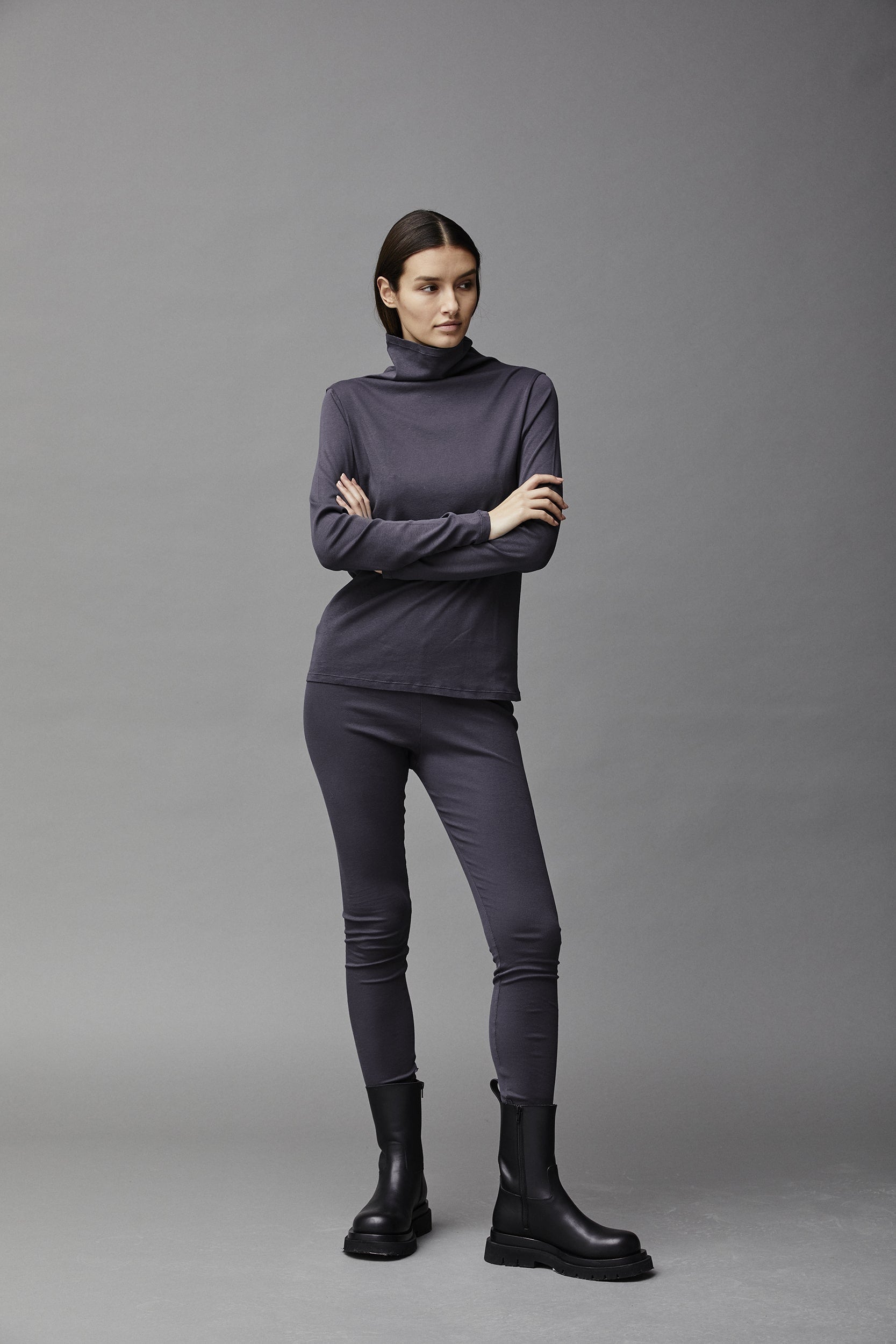 KristenseN Du Nord Long Sleeve Turtleneck Top in Jute - SKULPT Dublin