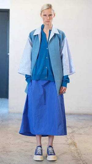 Sofie D'Hoore Sokoto Skirt in Sapphire - SKULPT Dublin